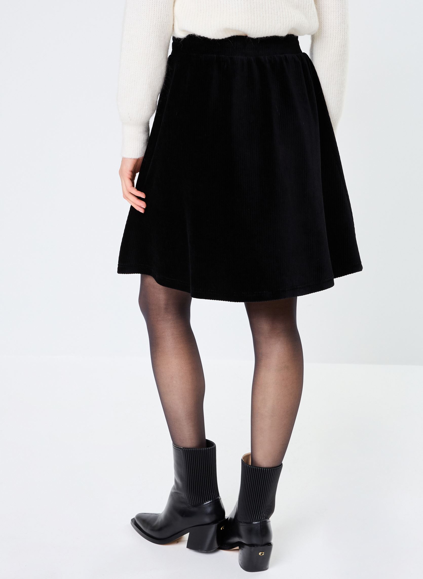 Jupes courtes NUSELMA SKIRT femme noir Nümph Jupes courtes NUSELMA SKIRT femme noir Caviar