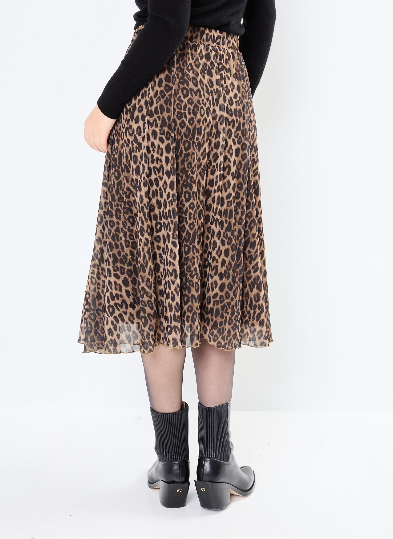 Jupes mi-longues NULEONA MESH SKIRT femme marron Nümph Jupes mi-longues NULEONA MESH SKIRT femme marron TIGER´S EYE
