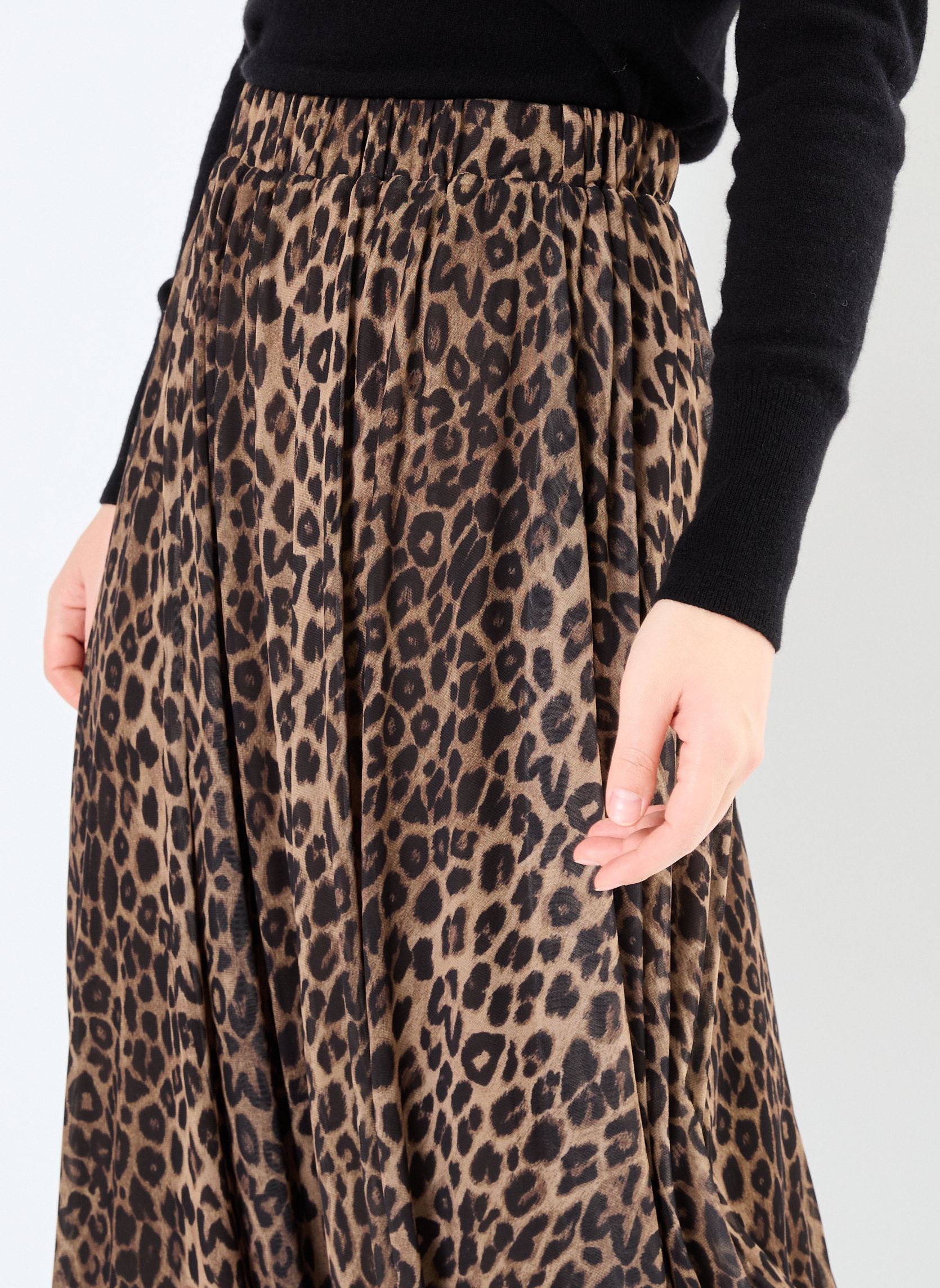 Jupes mi-longues NULEONA MESH SKIRT femme marron Nümph Jupes mi-longues NULEONA MESH SKIRT femme marron TIGER´S EYE