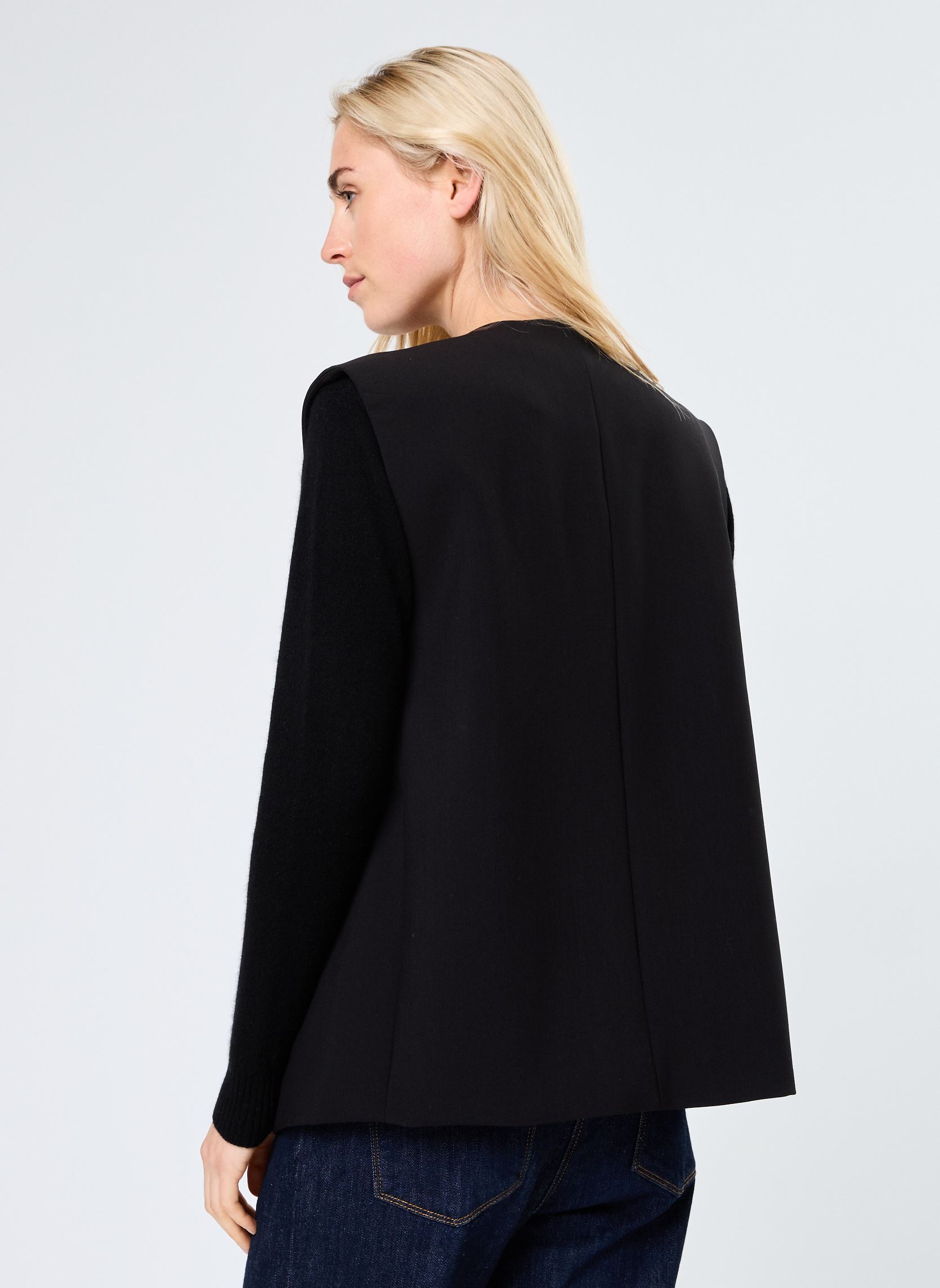 Vestes sans manches NUKATIE WAIST COAT femme noir Nümph Vestes sans manches NUKATIE WAIST COAT femme noir Caviar