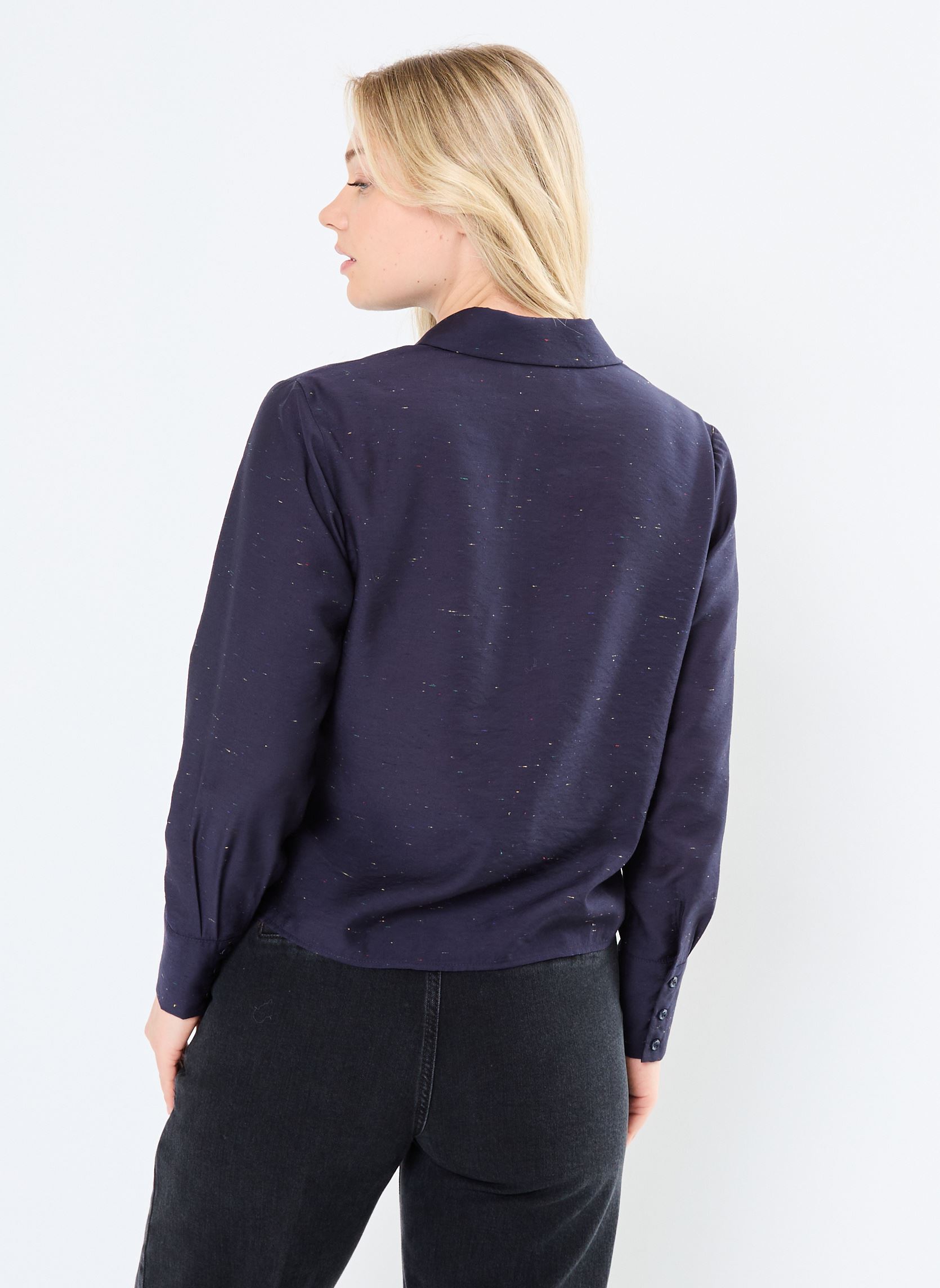 Lange mouw overhemden NUJONA SHIRT dames blauw Nümph Lange mouw overhemden NUJONA SHIRT dames blauw DARK SAPPHIRE