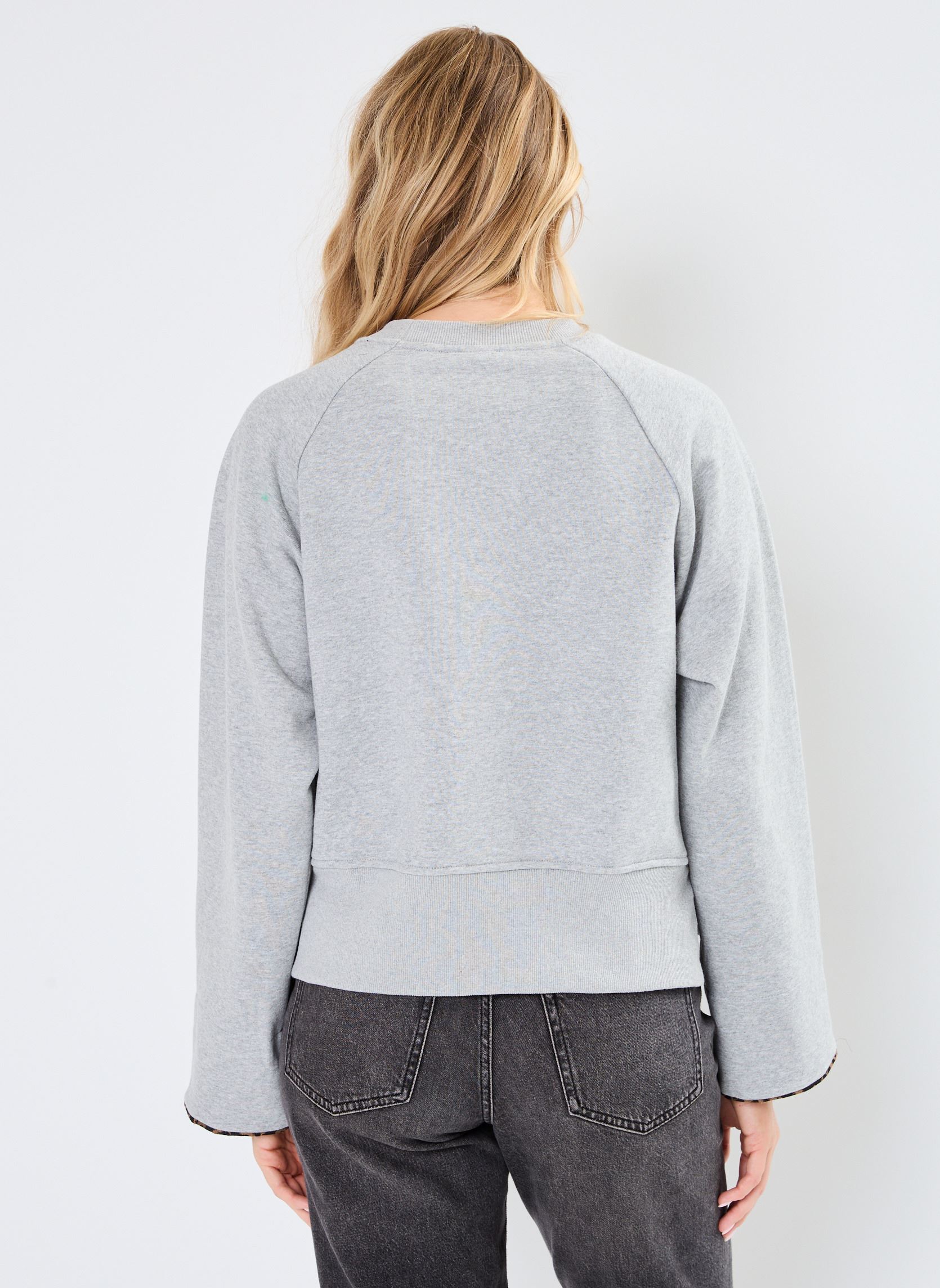 Sweater NUZARI SWEAT dames grijs Nümph Sweater NUZARI SWEAT dames grijs Medium Grey mel