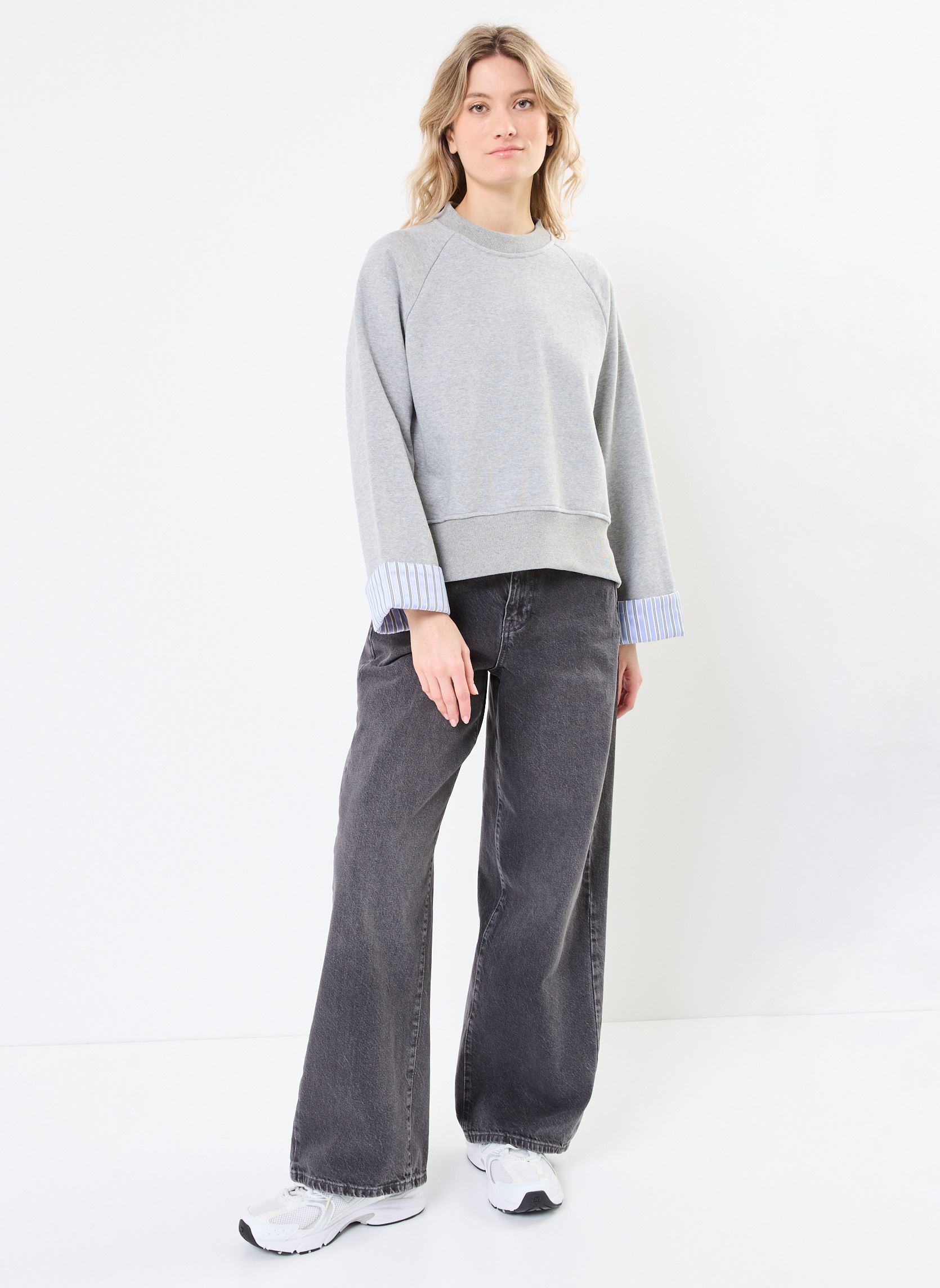 Sweatshirts NUZARI SWEAT damen grau Nümph Sweatshirts NUZARI SWEAT damen grau Grey Morn