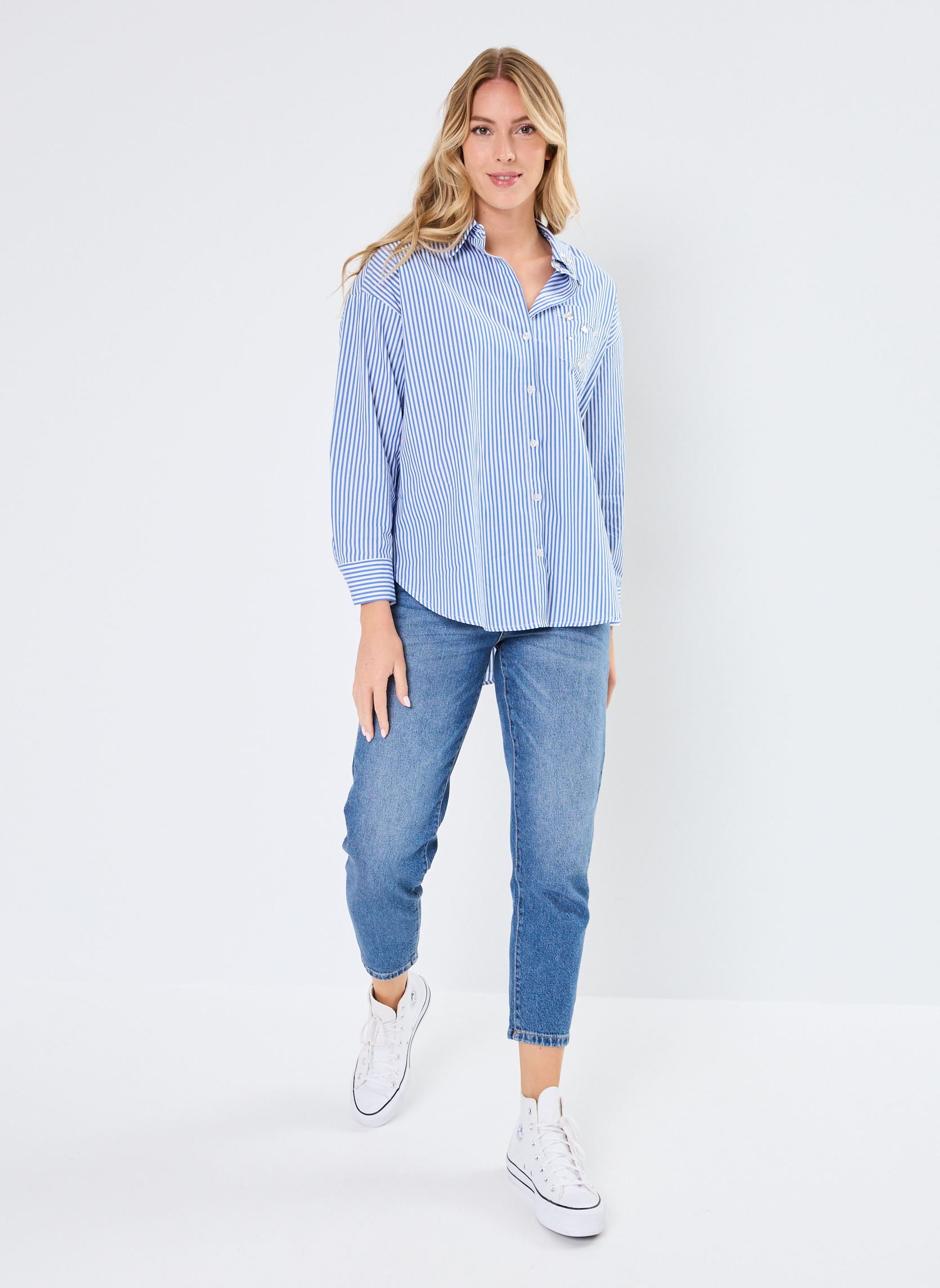 Camicie a maniche lunghe NUHAILEY SHIRT donna blu Nümph Camicie a maniche lunghe NUHAILEY SHIRT donna blu Regatta