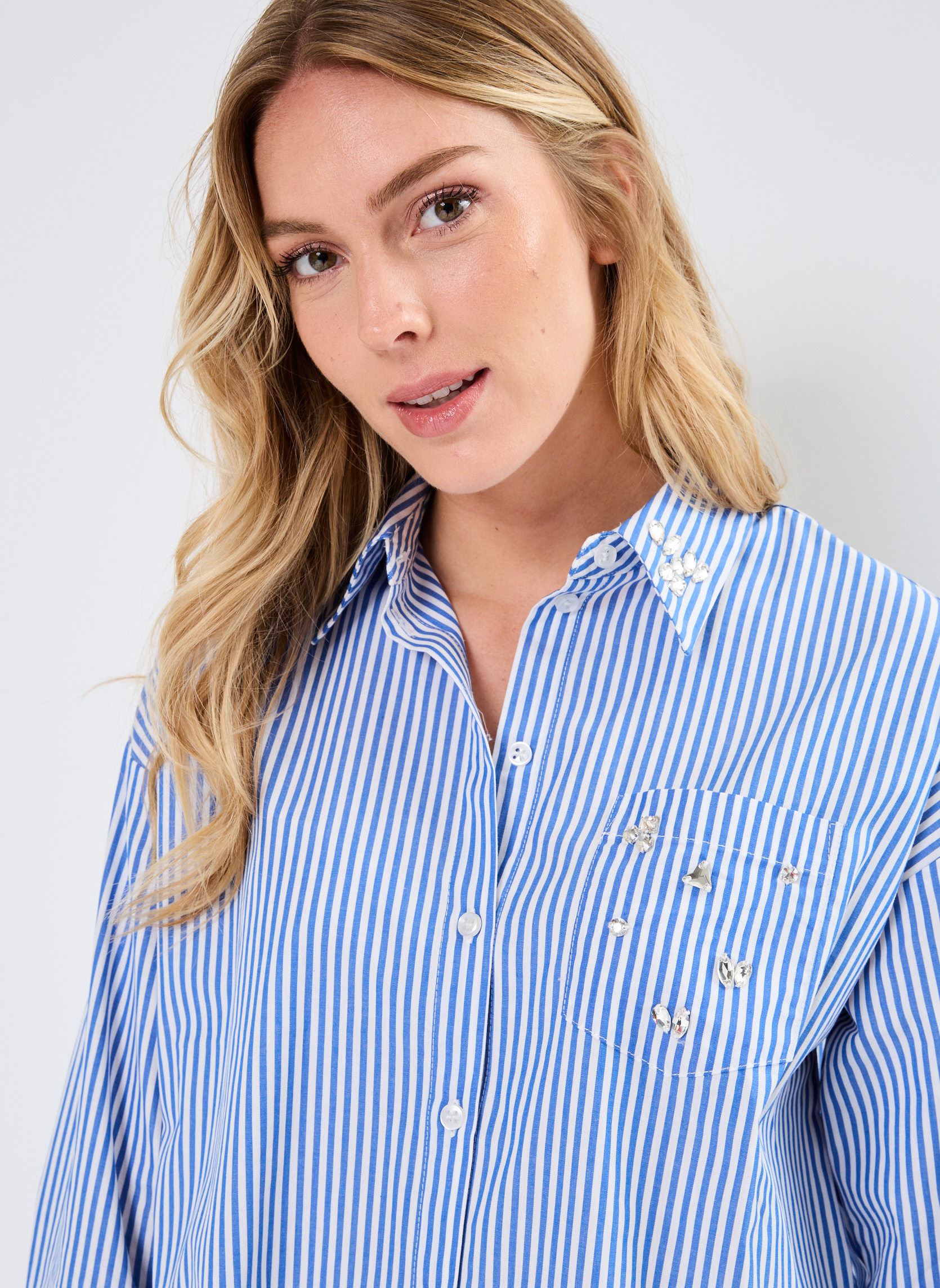 Camicie a maniche lunghe NUHAILEY SHIRT donna blu Nümph Camicie a maniche lunghe NUHAILEY SHIRT donna blu Regatta