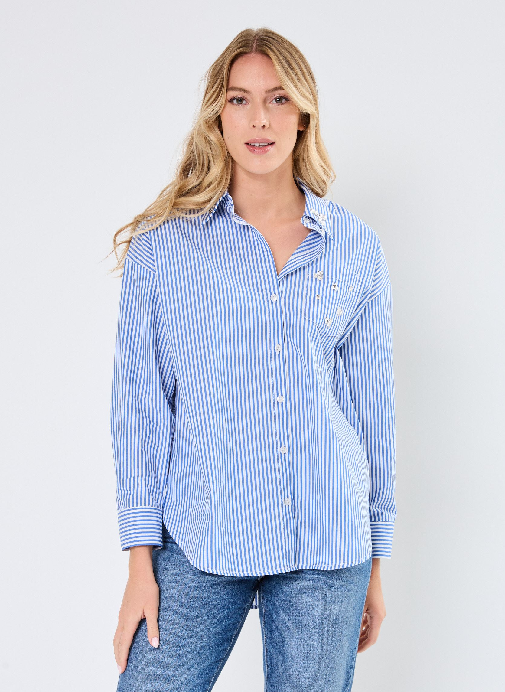 Camicie a maniche lunghe NUHAILEY SHIRT donna blu Nümph Camicie a maniche lunghe NUHAILEY SHIRT donna blu Regatta