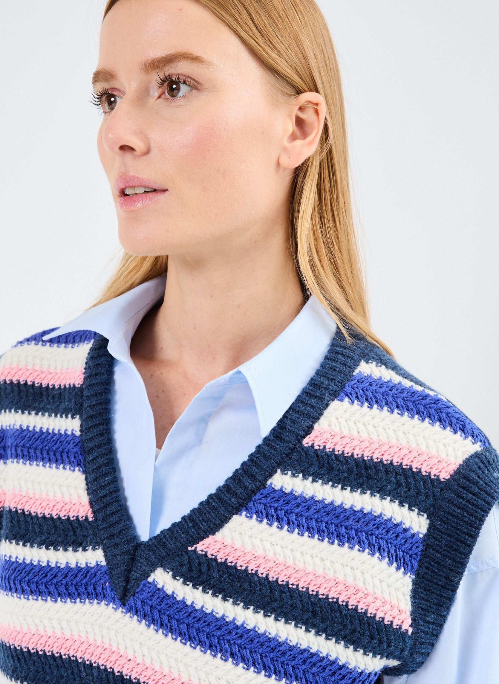 Pullover NUSHELBY VEST damen blau Nümph Pullover NUSHELBY VEST damen blau Dress Blues