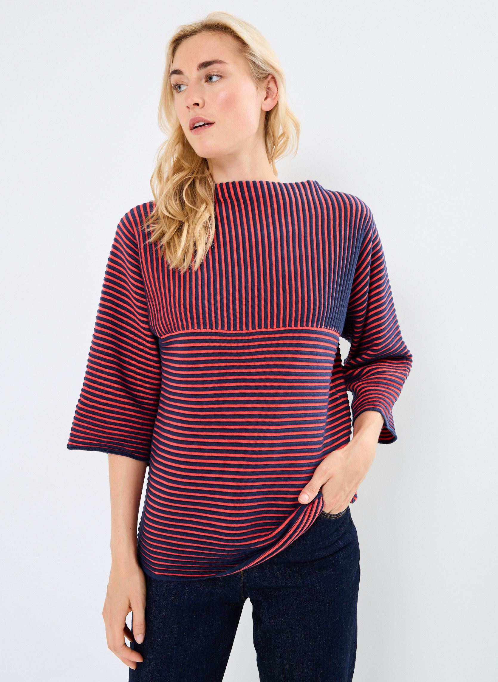 Pullover NUIRMELIN STRIPE PULLOVER damen blau Nümph Pullover NUIRMELIN STRIPE PULLOVER damen blau Dress Blues