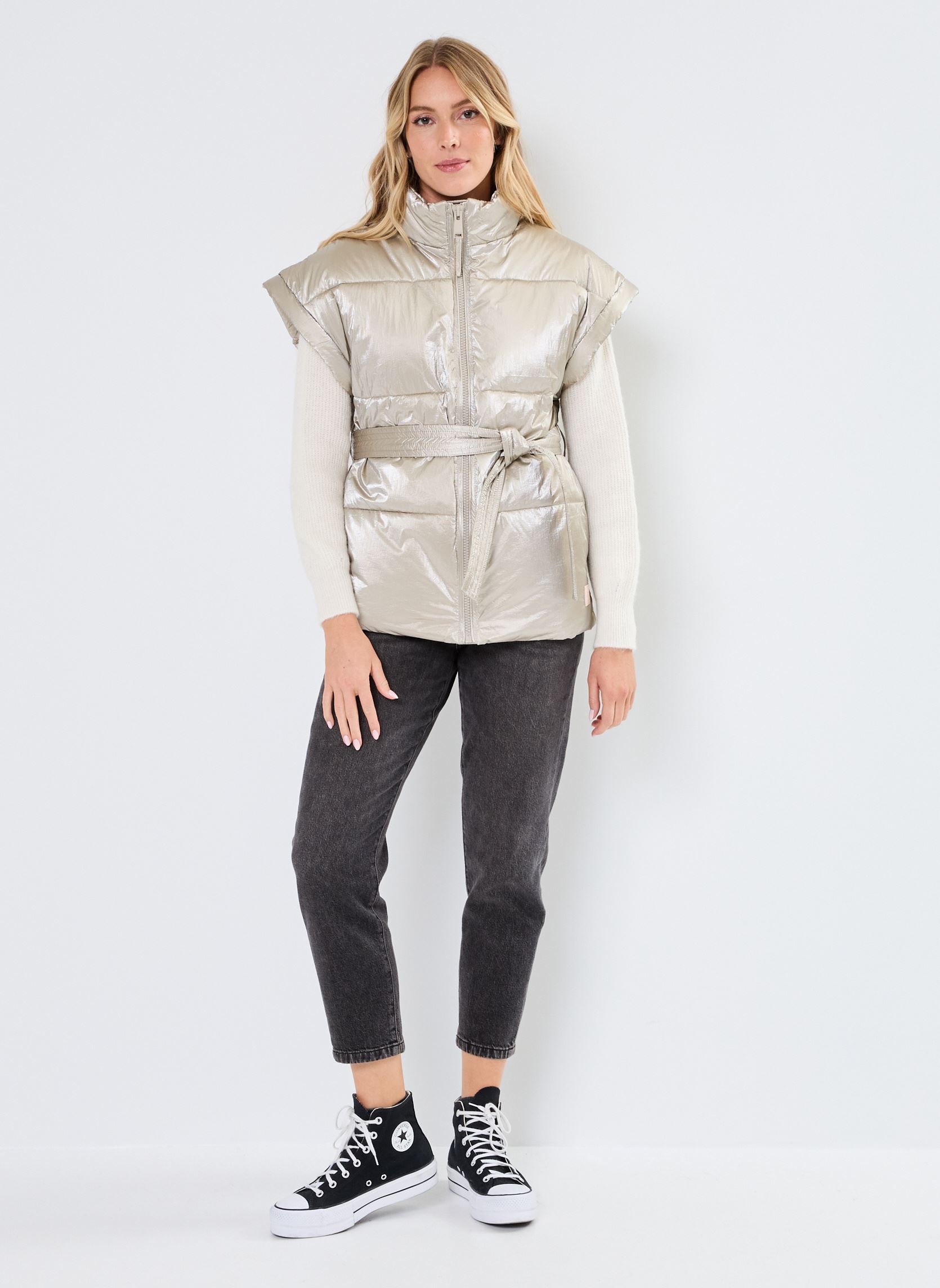 Doudounes sans manches NUKARO VEST femme argent Nümph Doudounes sans manches NUKARO VEST femme argent Champagne