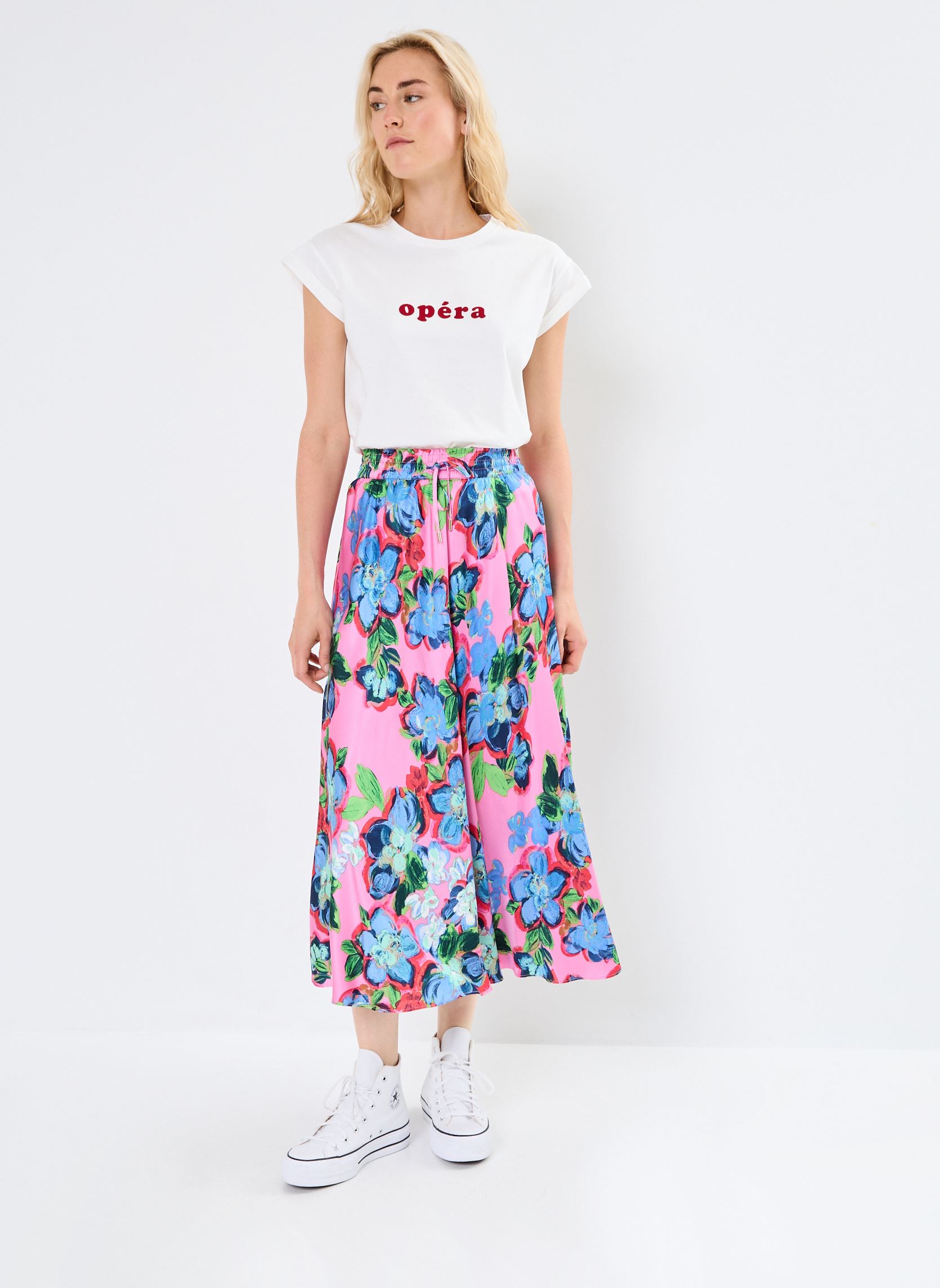 Faldas largas NUGABBY SKIRT mujer rosa Nümph Faldas largas NUGABBY SKIRT mujer rosa FUCHSIA PINK
