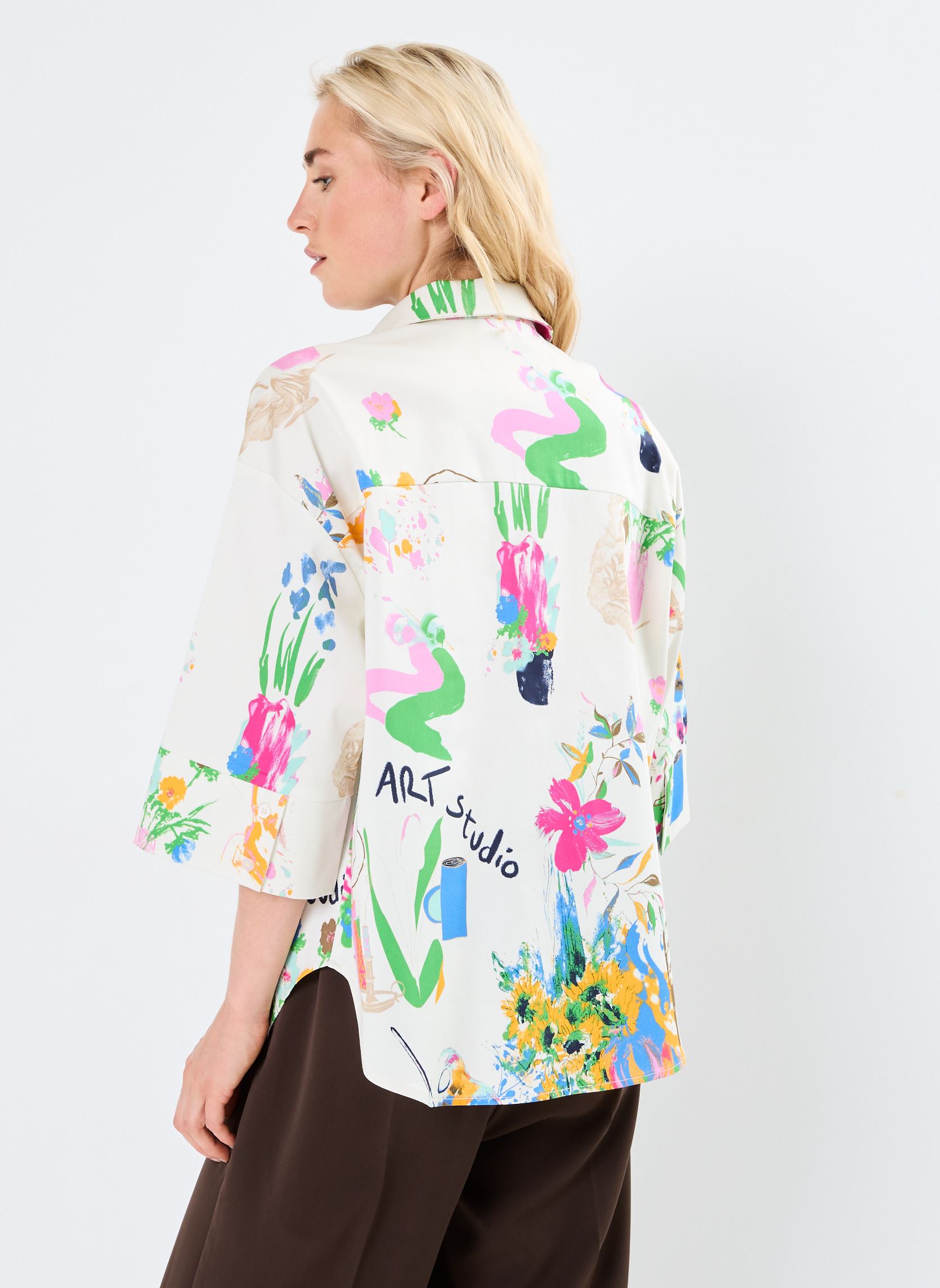 Korte mouw overhemden NUIDA SHIRT dames wit Nümph Korte mouw overhemden NUIDA SHIRT dames wit Pristine