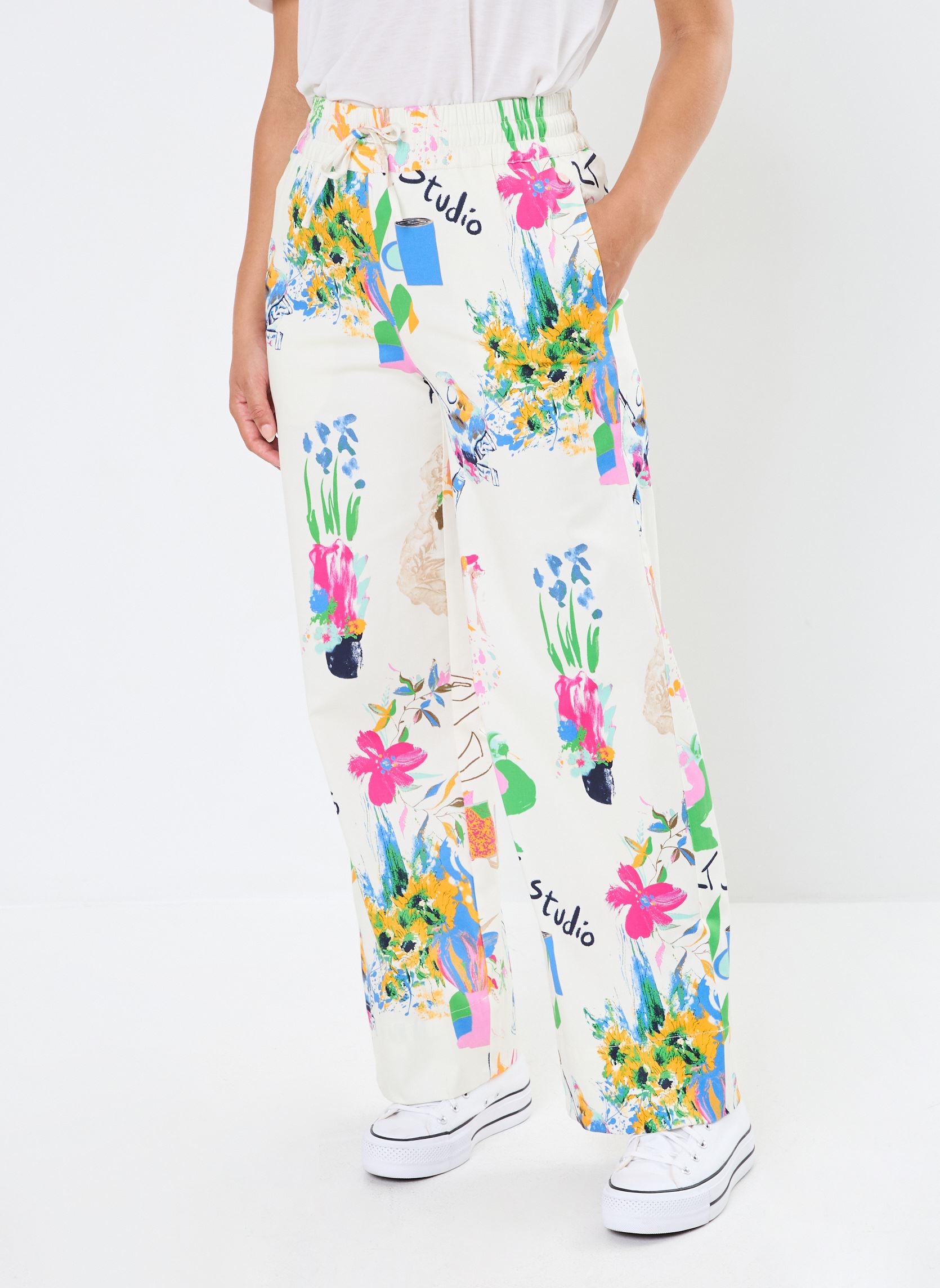 Pantalones anchos NUIDA PANTS mujer blanco Nümph Pantalones anchos NUIDA PANTS mujer blanco PRISTINE