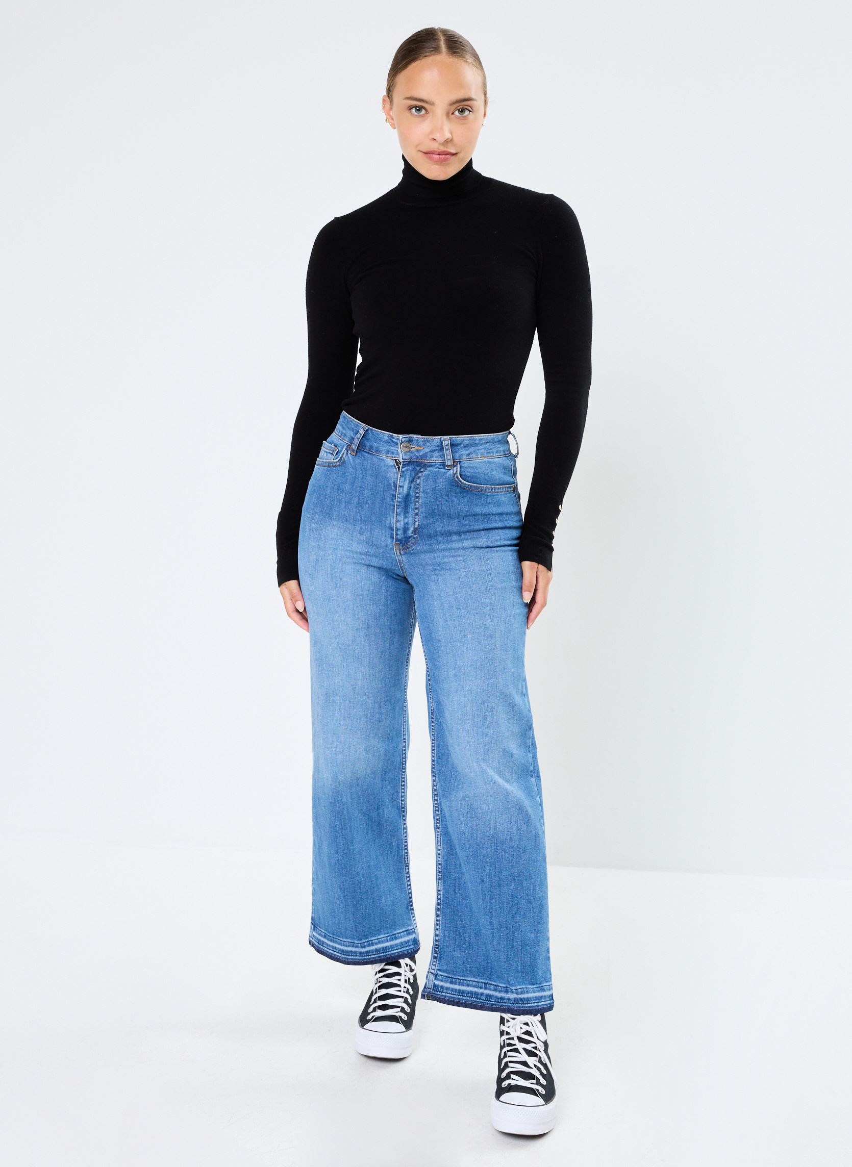 Vaqueros de corte recto NUPARIS JEANS TREND CROP- MID BLUE mujer azul Nümph Vaqueros de corte recto NUPARIS JEANS TREND CROP- MID BLUE mujer azul Medium Blue Denim