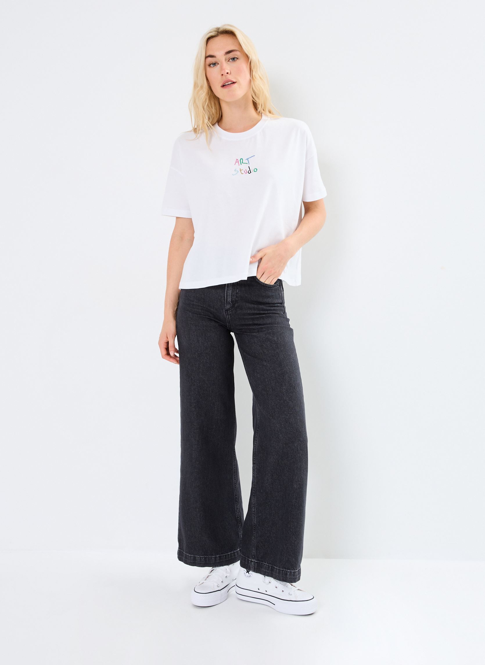 T-shirt a maniche corte NUART T-SHIRT donna bianco Nümph T-shirt a maniche corte NUART T-SHIRT donna bianco Bright white