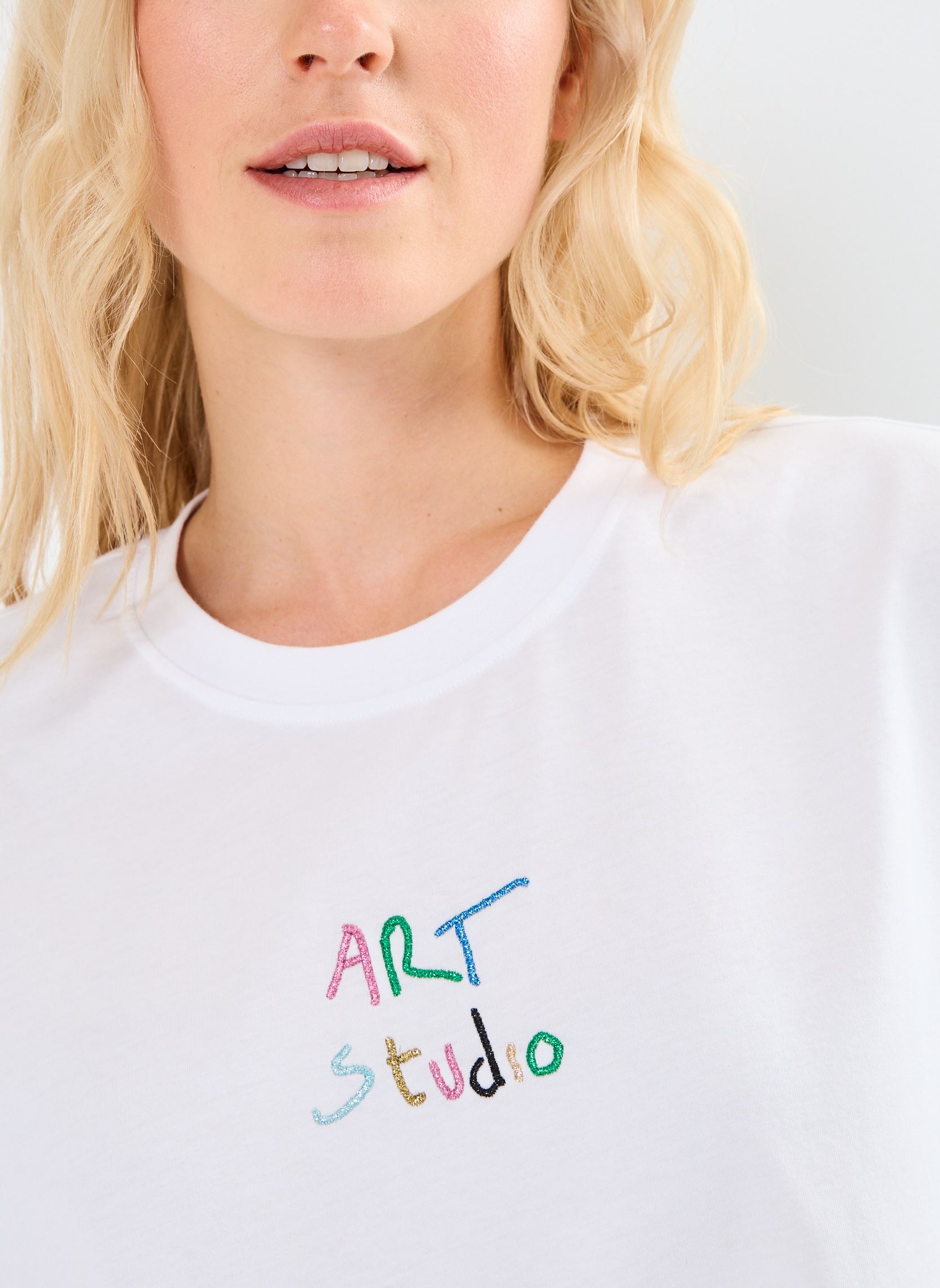 T-shirt a maniche corte NUART T-SHIRT donna bianco Nümph T-shirt a maniche corte NUART T-SHIRT donna bianco Bright white