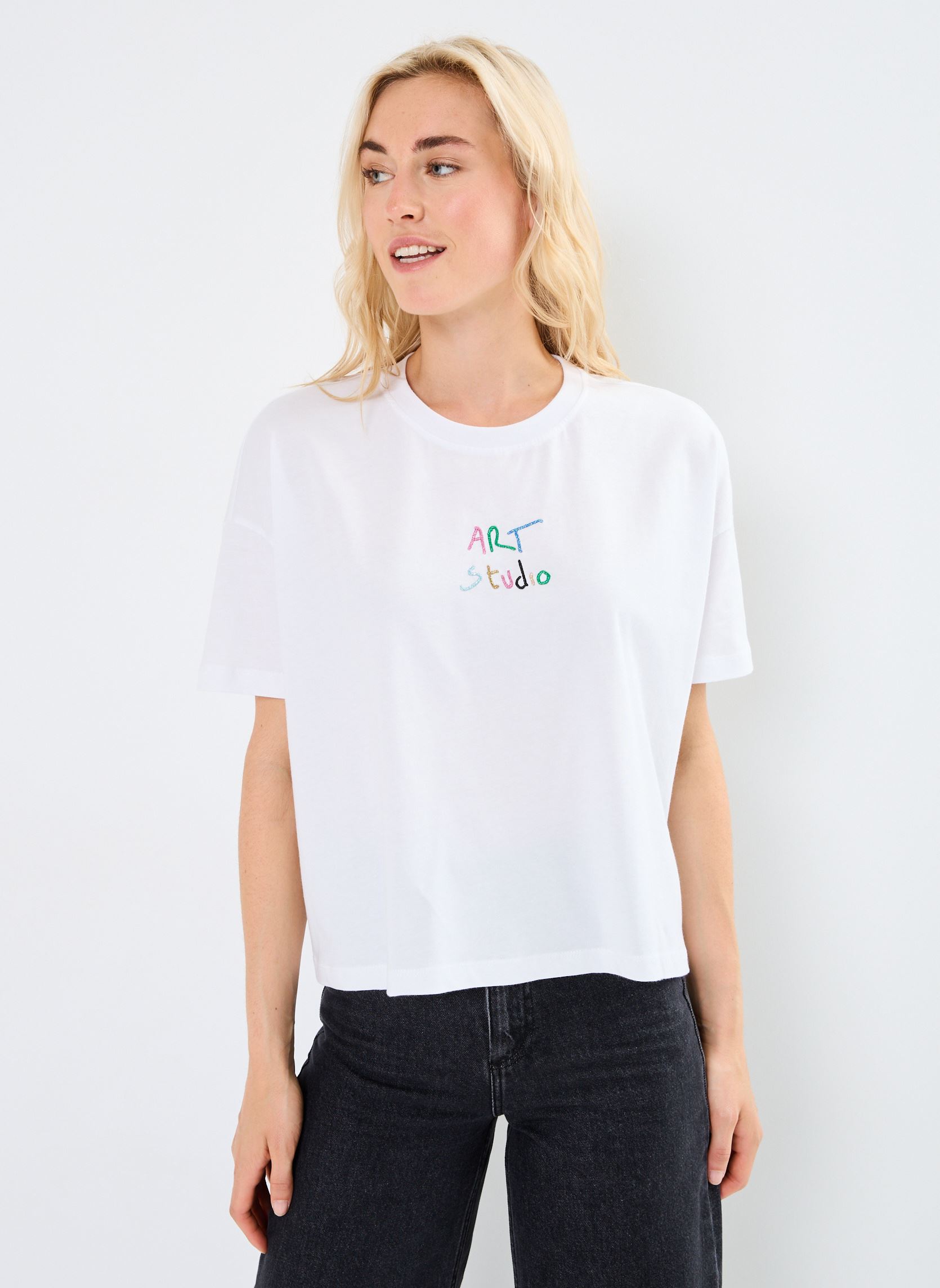 T-shirt a maniche corte NUART T-SHIRT donna bianco Nümph T-shirt a maniche corte NUART T-SHIRT donna bianco Bright white