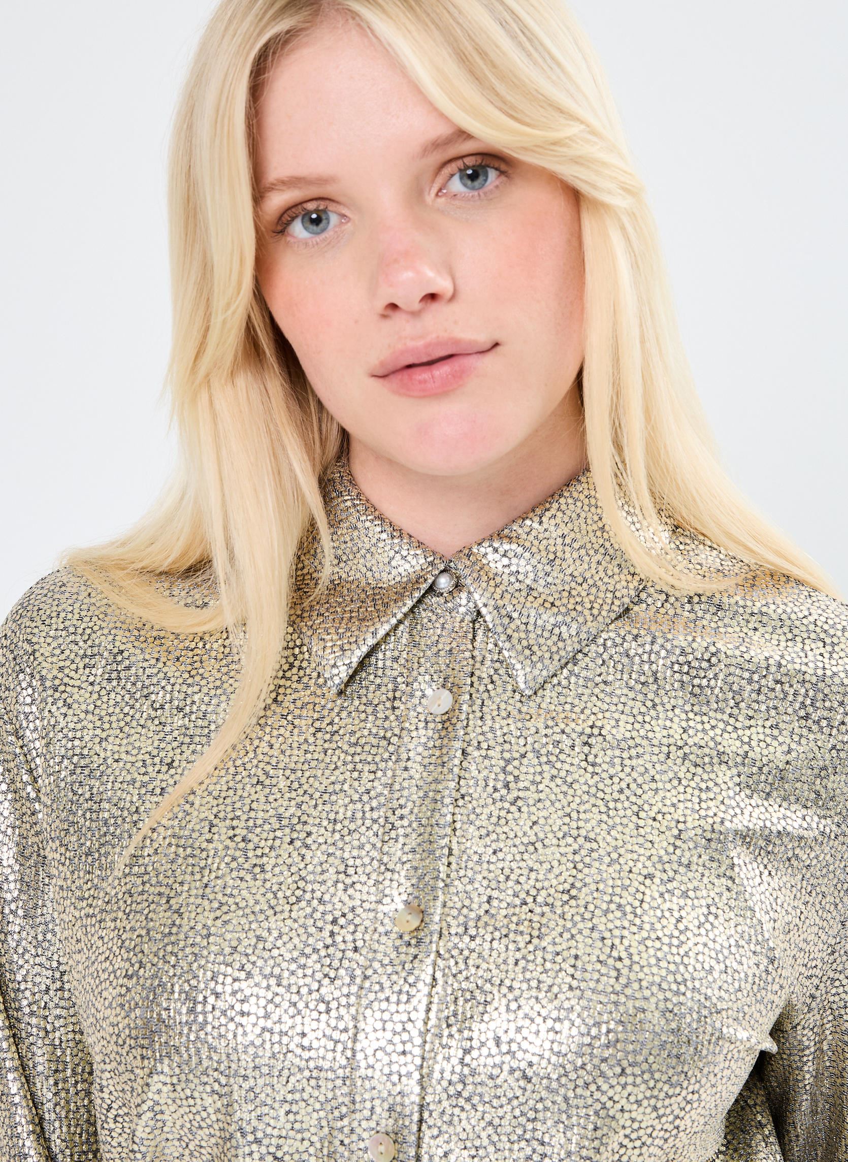 Chemises manches courtes NUIDUN SHIRT femme argent Nümph Chemises manches courtes NUIDUN SHIRT femme argent Silver