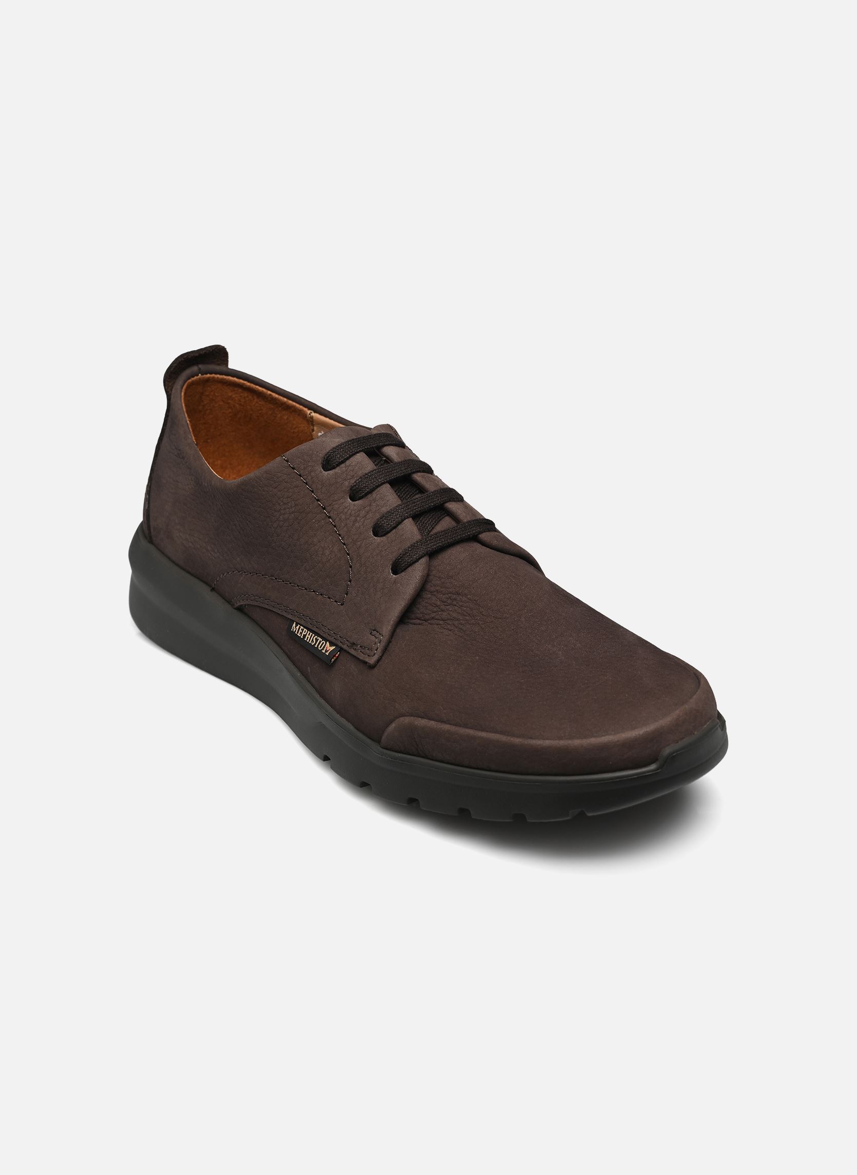 Mephisto Slipper – Scarpe Basse Uomo, Colore Marrone Maroon, Fodera In Pelle E Microfibra, Suola In Gomma, Chiusura Con Velcro E Lacci - 3