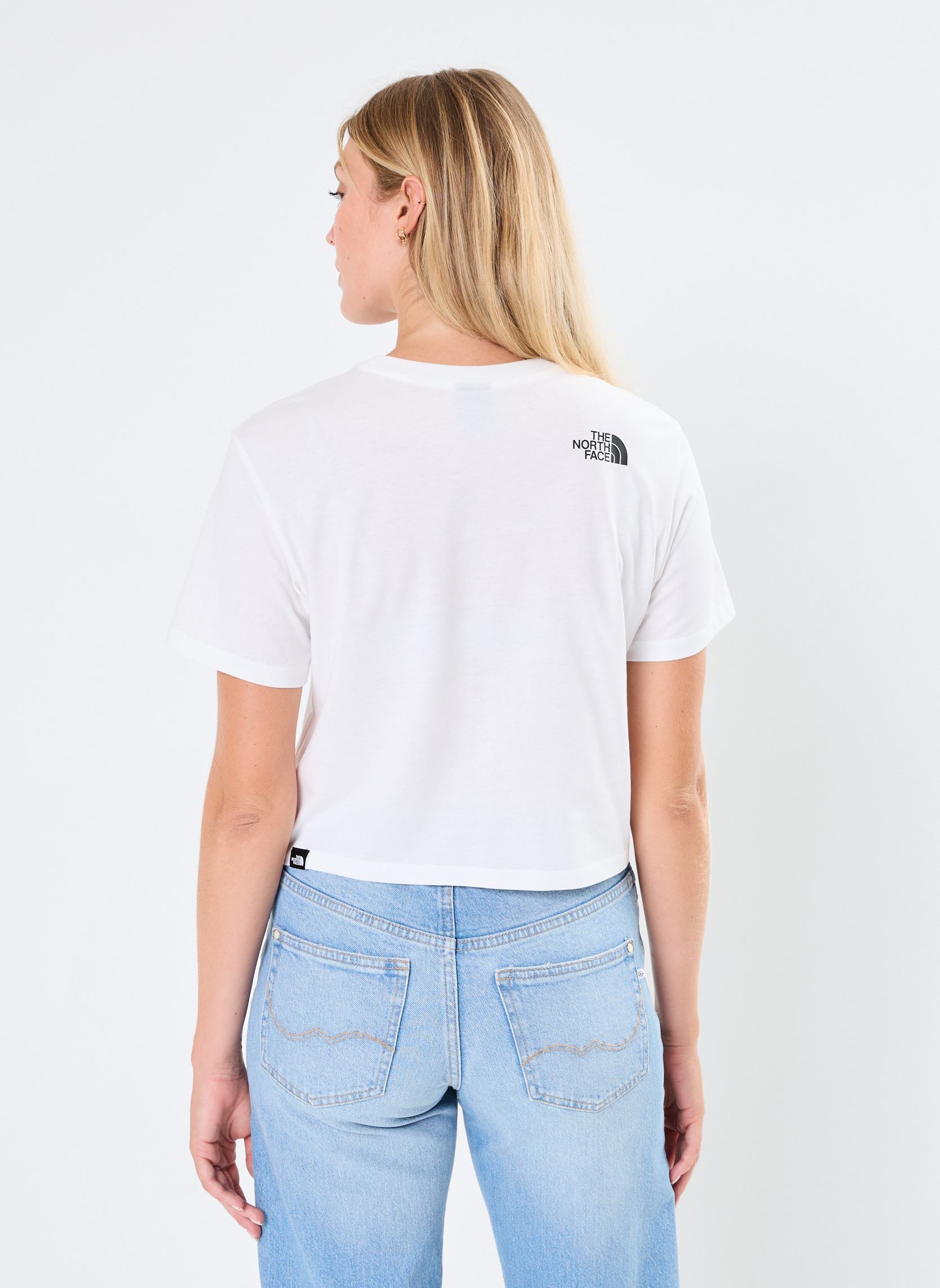 T-shirts met korte mouwen W Simple Dome Cropped Slim dames wit The North Face T-shirts met korte mouwen W Simple Dome Cropped Slim dames wit TNF WHITE