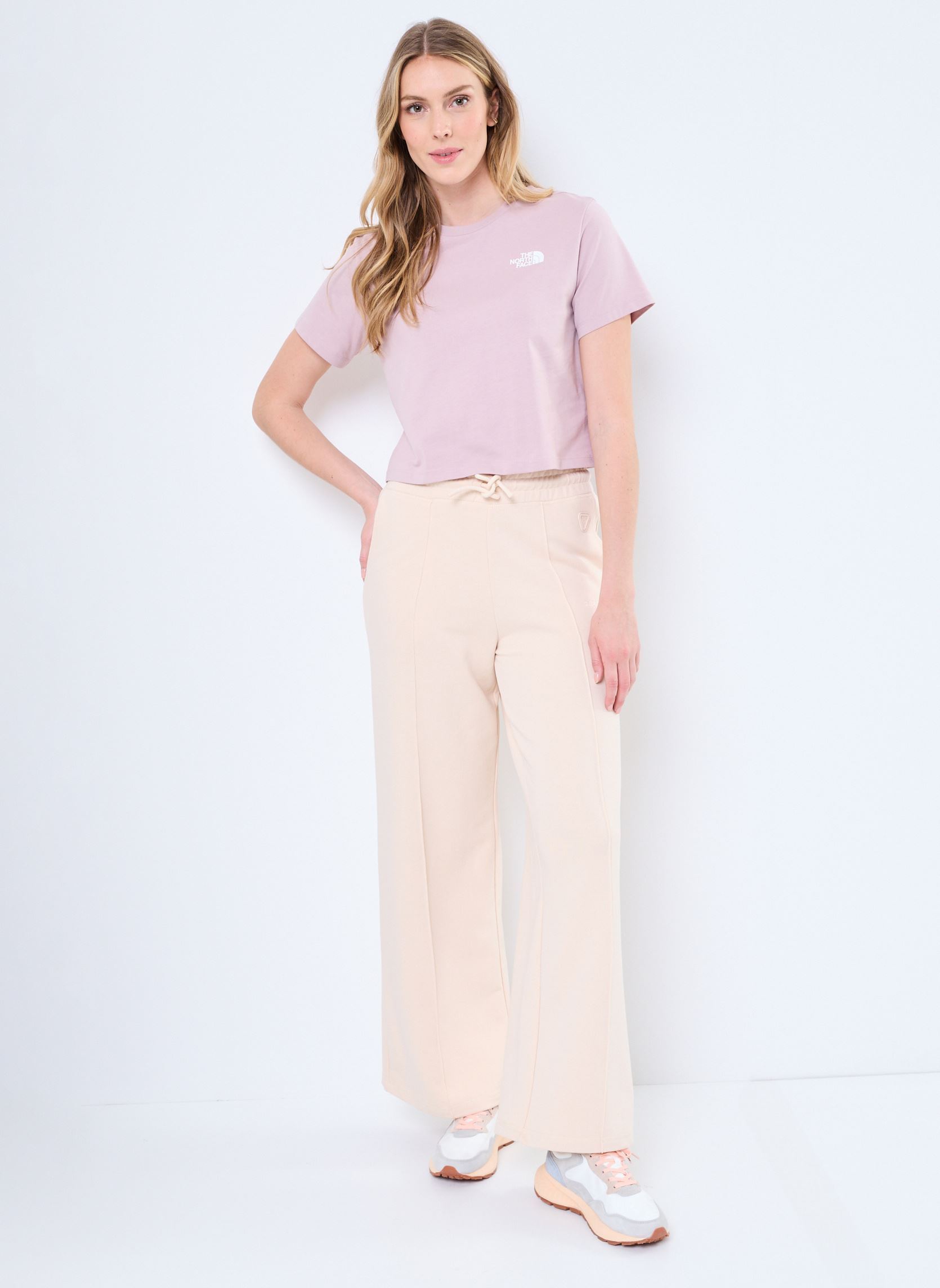 Kurzarm-T-Shirts W Simple Dome Cropped Slim damen rosa The North Face Kurzarm-T-Shirts W Simple Dome Cropped Slim damen rosa METAL PINK