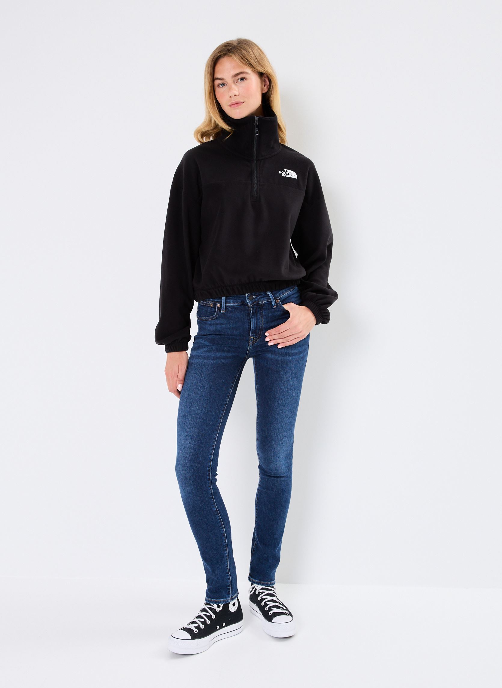 Vestes polaires W 100 Glacier Half Zip femme noir The North Face Vestes polaires W 100 Glacier Half Zip femme noir TNF Black