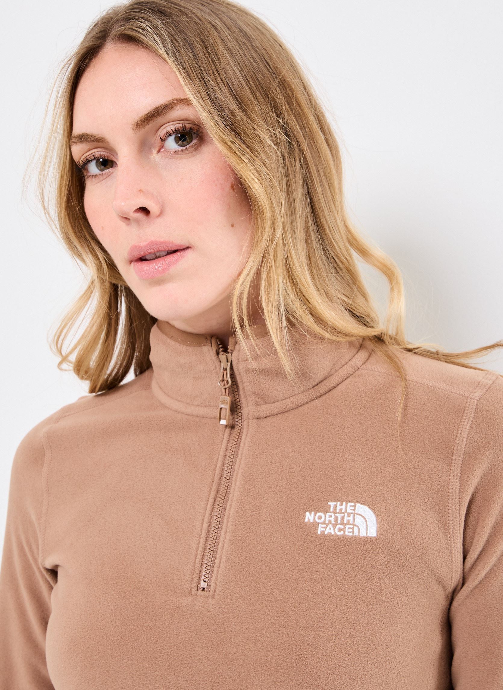 Vestes polaires W 100 Glacier 1/4 Zip - EU Glacier femme marron The North Face Vestes polaires W 100 Glacier 1/4 Zip - EU Glacier femme marron LATTE