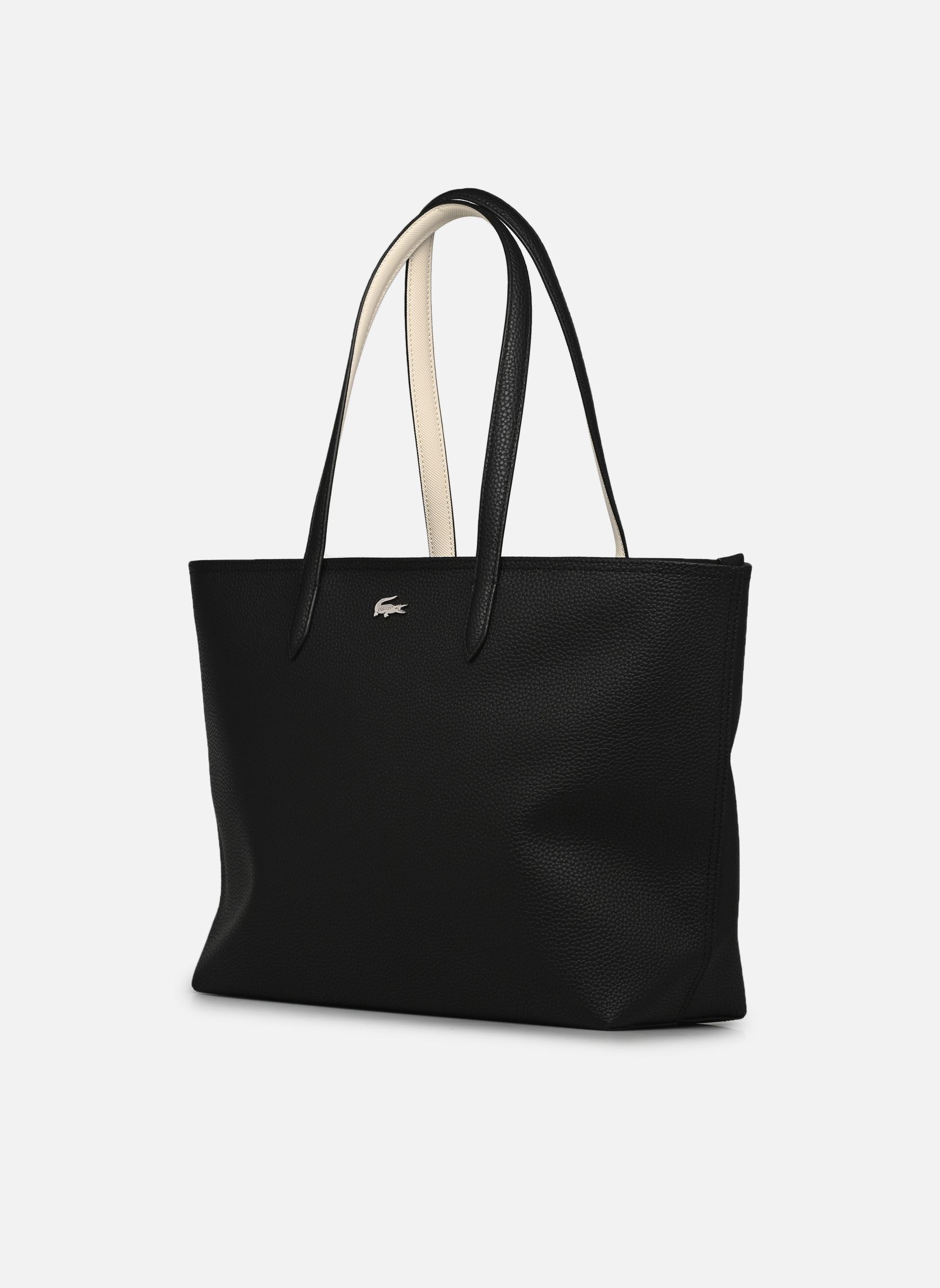 Cabas Anna Zipped Shopping Bag femme noir Lacoste Cabas Anna Zipped Shopping Bag femme noir NOIR FARINE