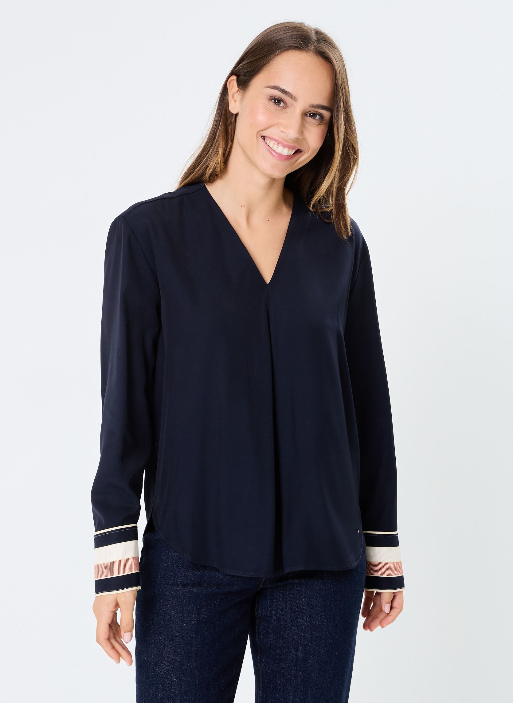 Blouses Global Stp Viscose R WW0WW43067 femme bleu Tommy Hilfiger Blouses Global Stp Viscose R WW0WW43067 femme bleu BLUE