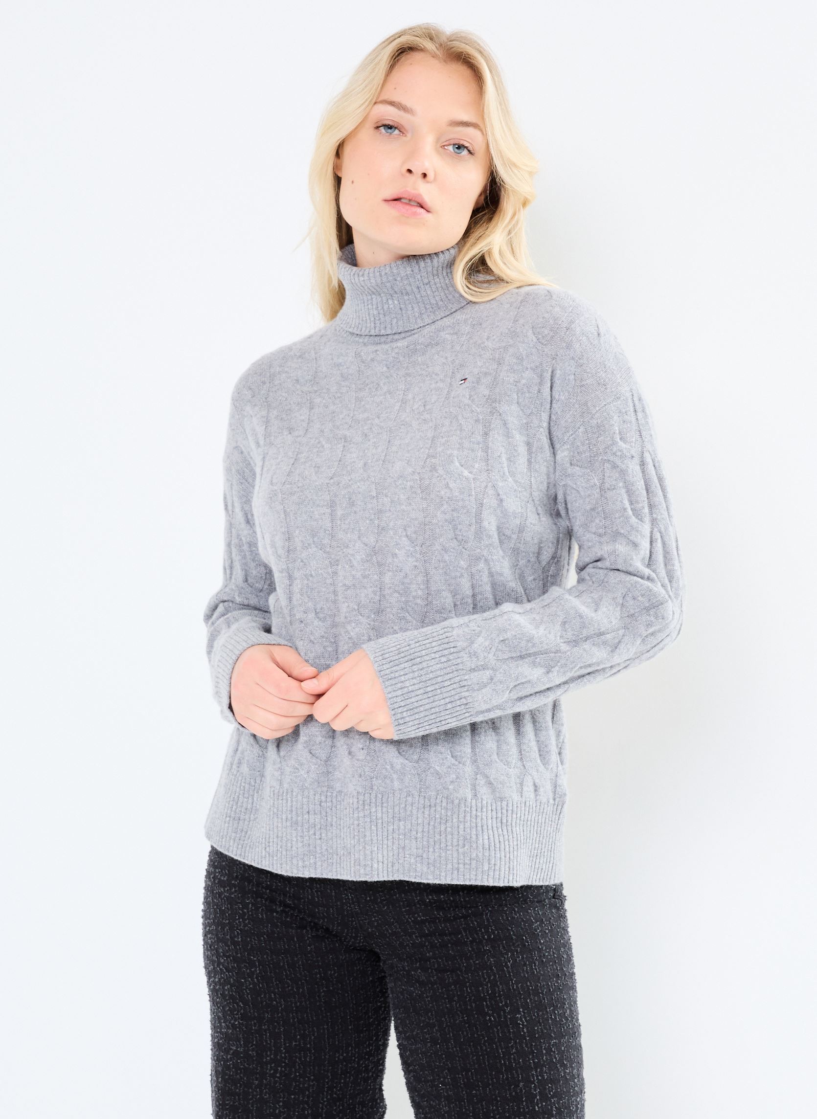 Vêtements Tommy Hilfiger Soft Wool Cable Roll WW0WW43102 pour Accessoires