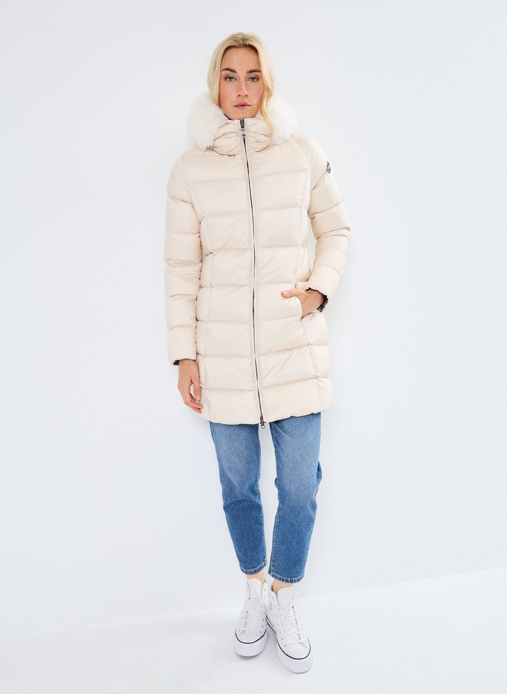 Daunenjacken 2YO Ladies Down Jacket + ecofur damen weiß Colmar Daunenjacken 2YO Ladies Down Jacket + ecofur damen weiß Incense