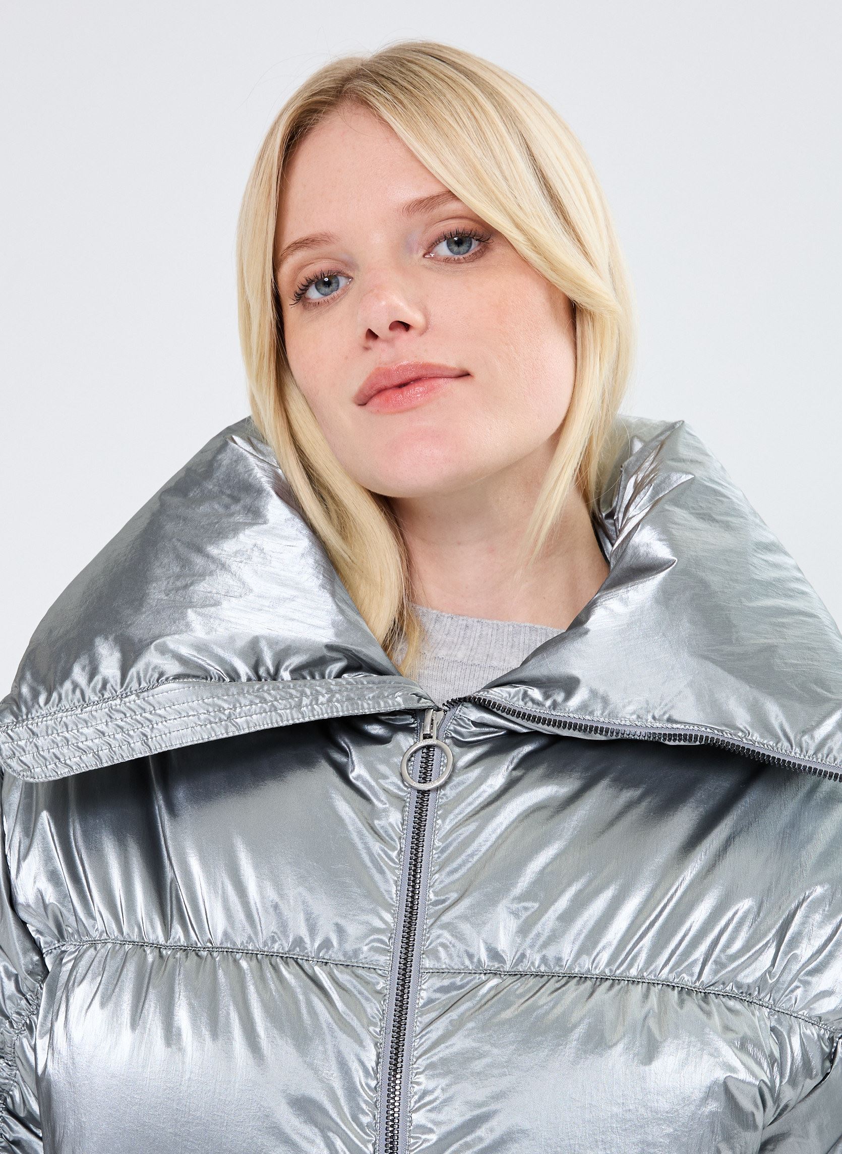 Doudounes 9YM Ladies Down Jacket femme argent Colmar Doudounes 9YM Ladies Down Jacket femme argent Silver-Dark Steel