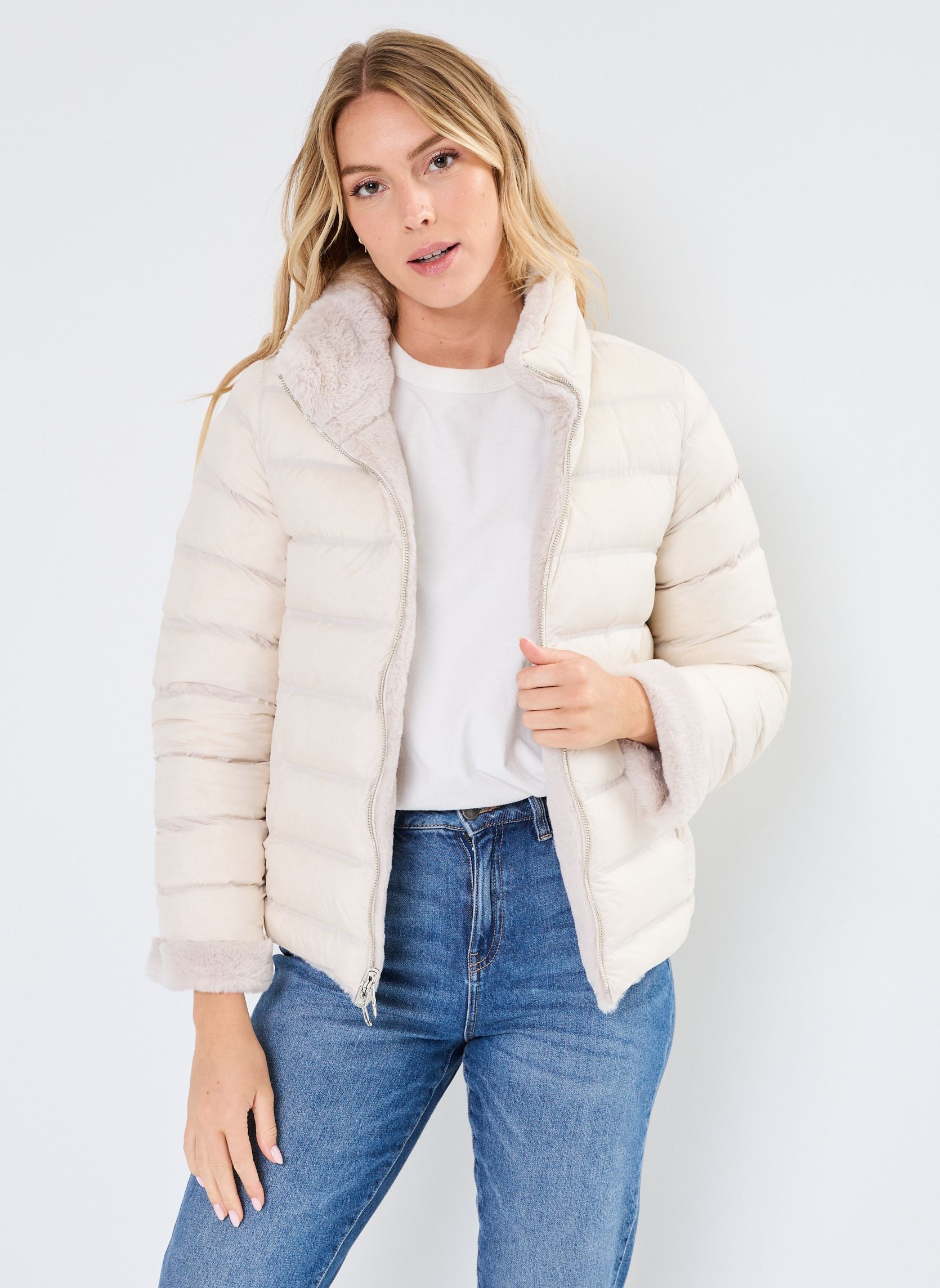Jacken 2YN Ladies Down Jackets + ecofur damen weiß Colmar Jacken 2YN Ladies Down Jackets + ecofur damen weiß Incense