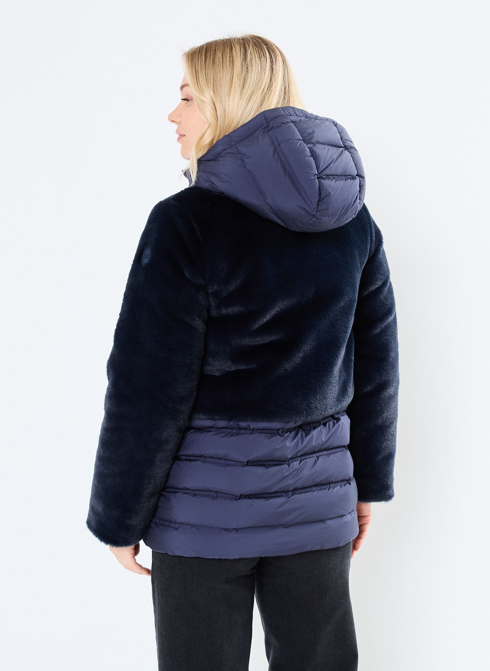 Jassen 2YN Ladies Down Jackets + ecofur dames blauw Colmar Jassen 2YN Ladies Down Jackets + ecofur dames blauw Navy Blue