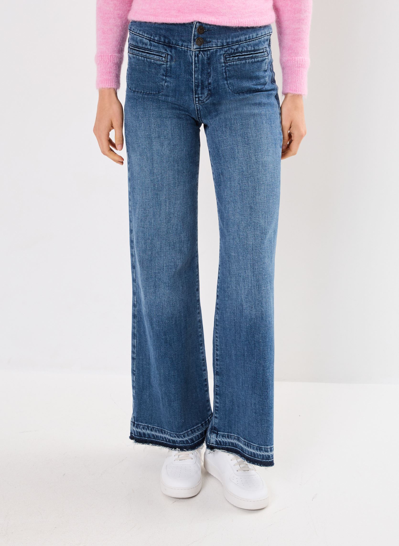Wijde jeans / Flared Jeans 25641 LOU JEANS dames blauw Five Jeans Wijde jeans / Flared Jeans 25641 LOU JEANS dames blauw MEDIUM BLUE