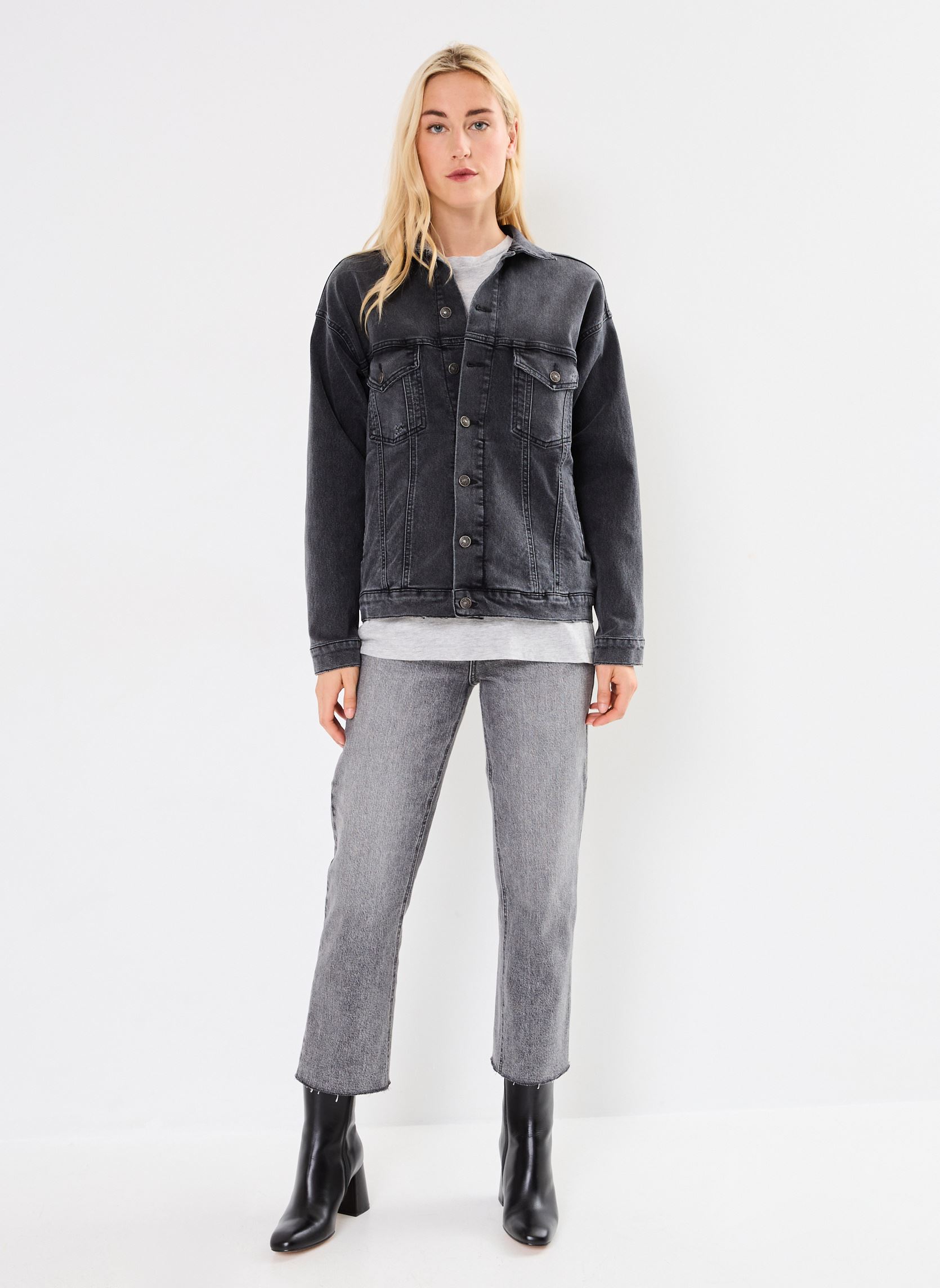 Giacche 41646 VALTER VESTE donna grigio Five Jeans Giacche 41646 VALTER VESTE donna grigio GREY