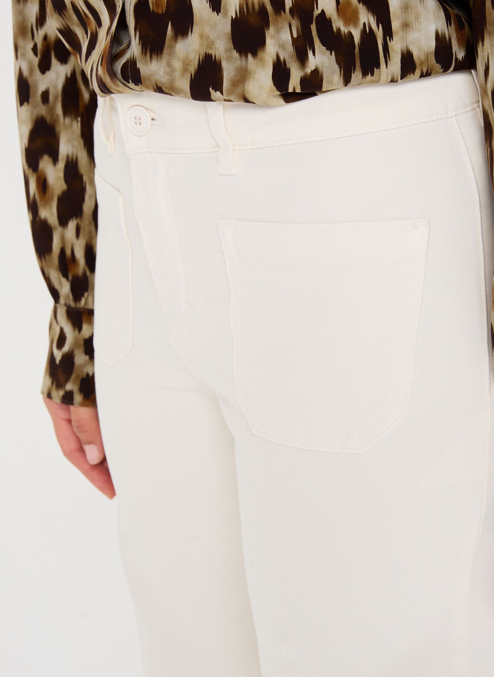 Wijde broeken 53100 W LUCIA PANTALON dames wit Five Jeans Wijde broeken 53100 W LUCIA PANTALON dames wit RICOTTA