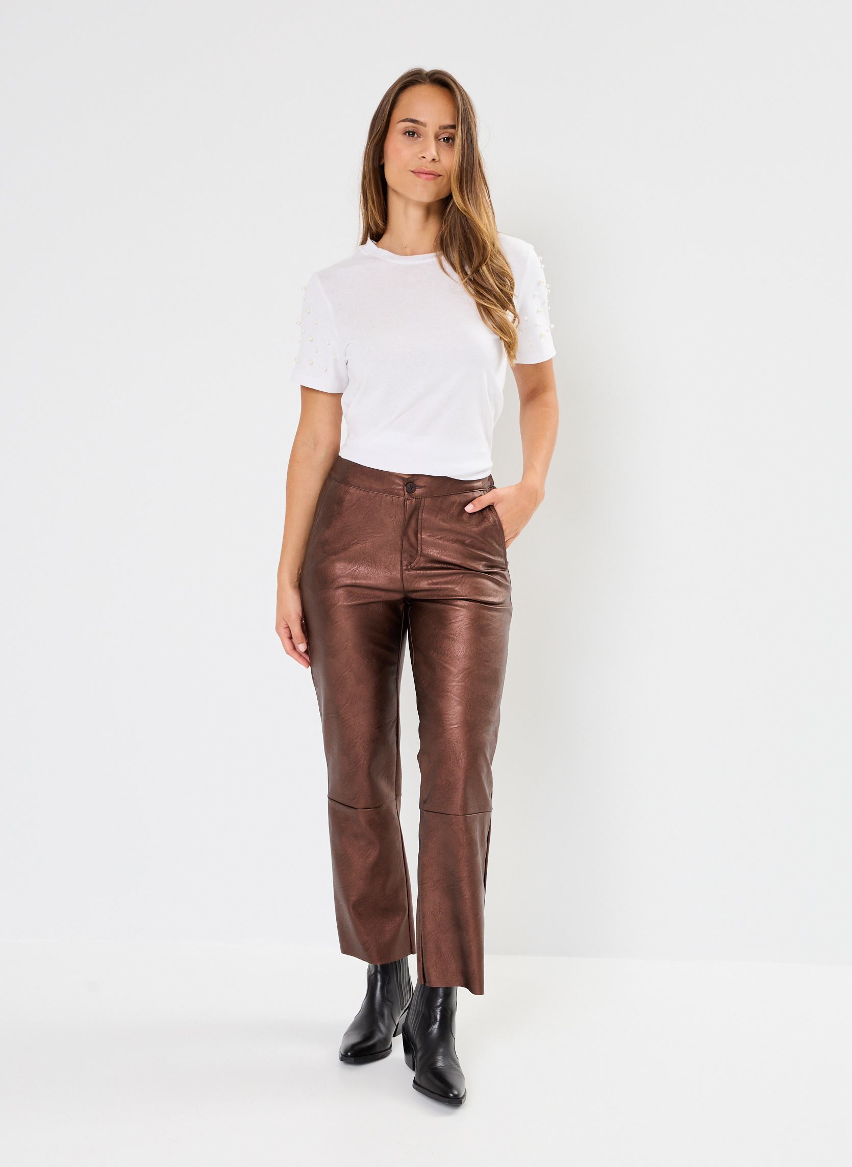 Weite Hosen 54848 MEGHAN PANTALON damen braun Five Jeans Weite Hosen 54848 MEGHAN PANTALON damen braun CHOCO