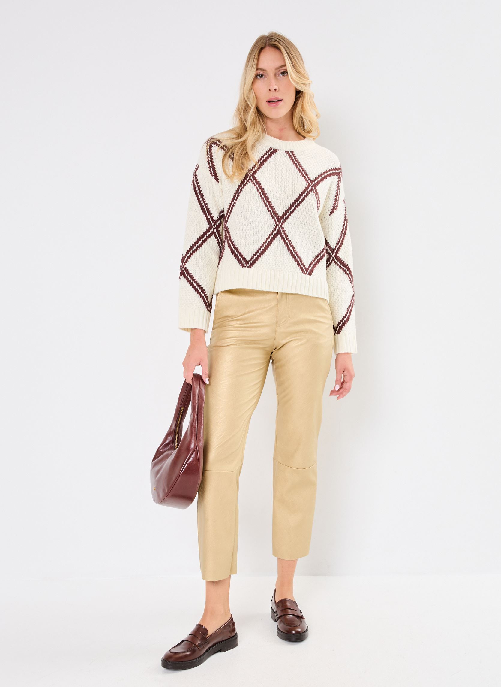 Pantalons larges 54848 MEGHAN PANTALON femme or et bronze Five Jeans Pantalons larges 54848 MEGHAN PANTALON femme or et bronze GOLD