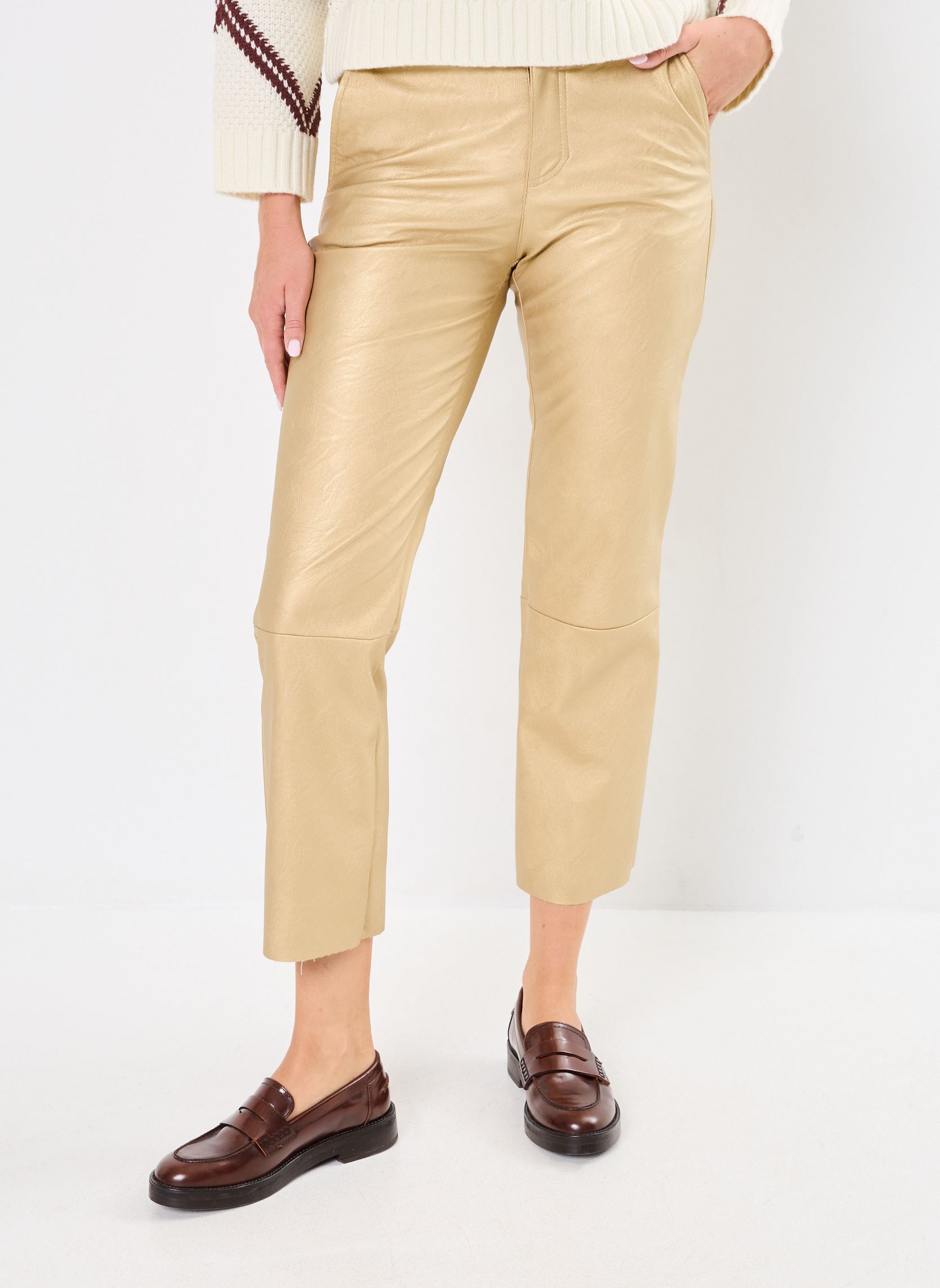 Pantalons larges 54848 MEGHAN PANTALON femme or et bronze Five Jeans Pantalons larges 54848 MEGHAN PANTALON femme or et bronze GOLD