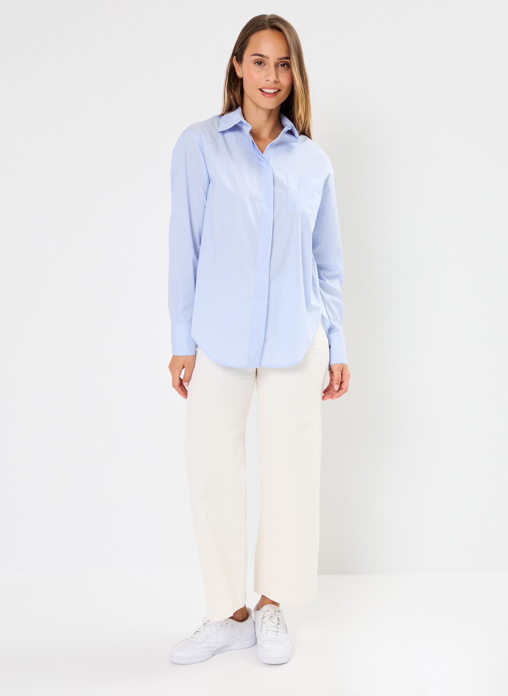 Langarm-Hemden 70545 CYRUS CHEMISE damen blau Five Jeans Langarm-Hemden 70545 CYRUS CHEMISE damen blau SKY