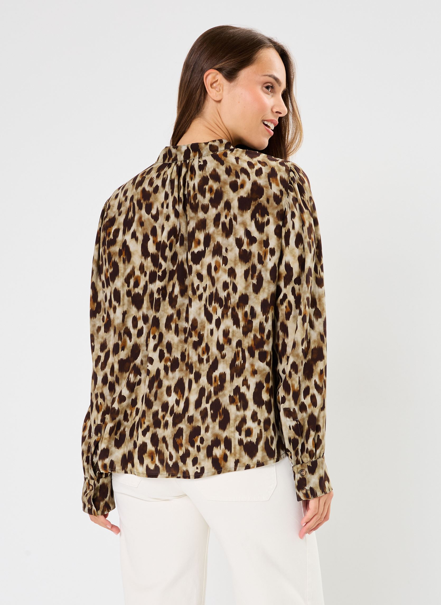 Langarm-Blusen 84662 BEREN BLOUSE damen mehrfarbig Five Jeans Langarm-Blusen 84662 BEREN BLOUSE damen mehrfarbig LEOPARD