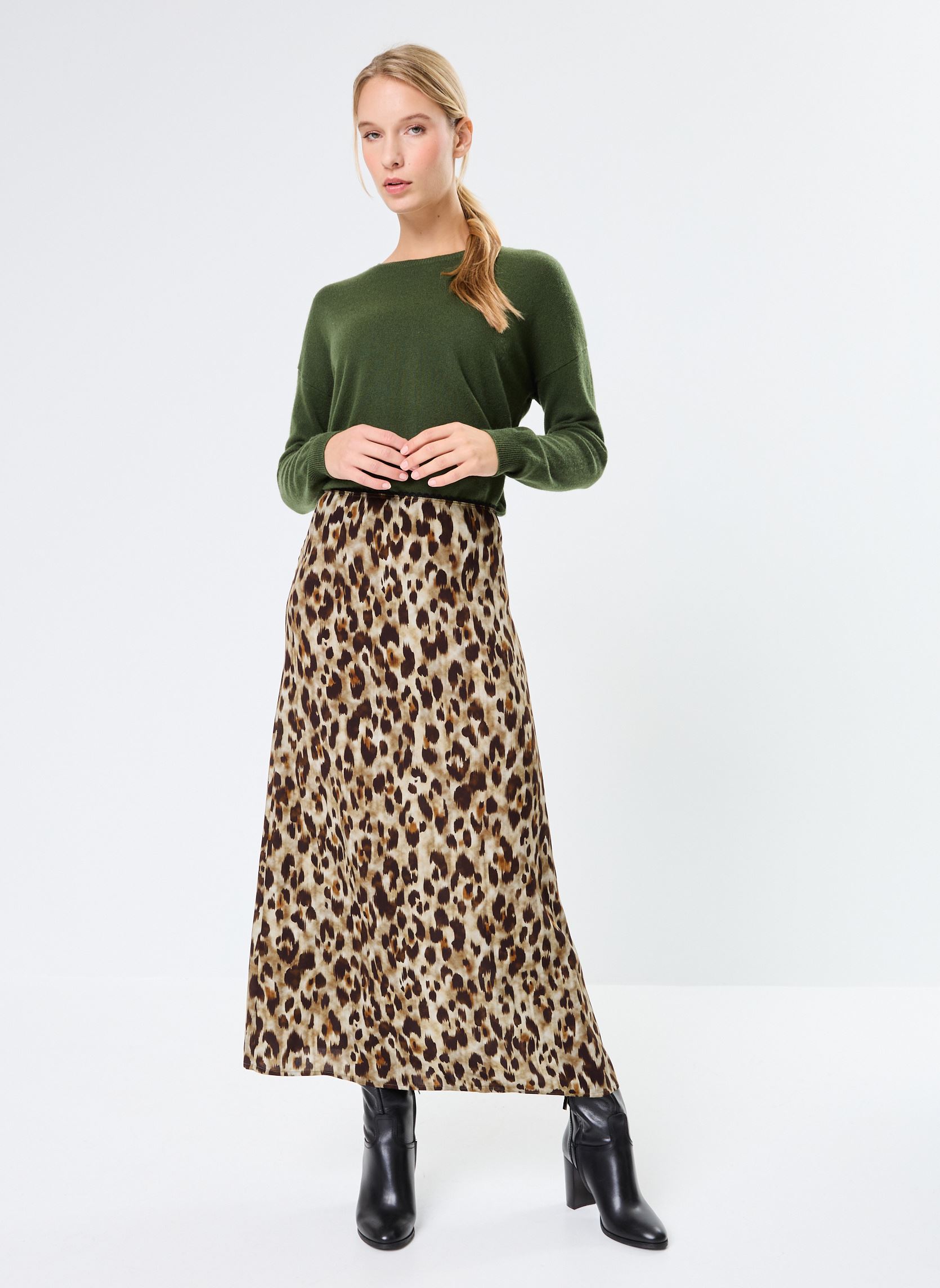 Faldas largas 93662 JOLANE JUPE mujer marrón Five Jeans Faldas largas 93662 JOLANE JUPE mujer marrón LEOPARD