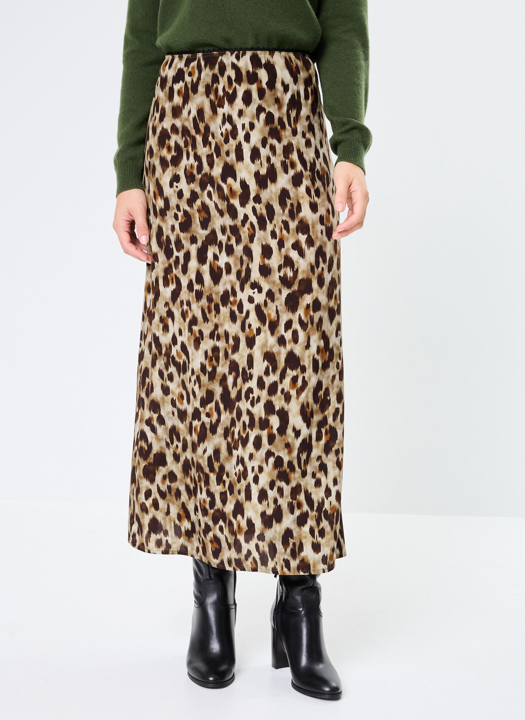Faldas largas 93662 JOLANE JUPE mujer marrón Five Jeans Faldas largas 93662 JOLANE JUPE mujer marrón LEOPARD