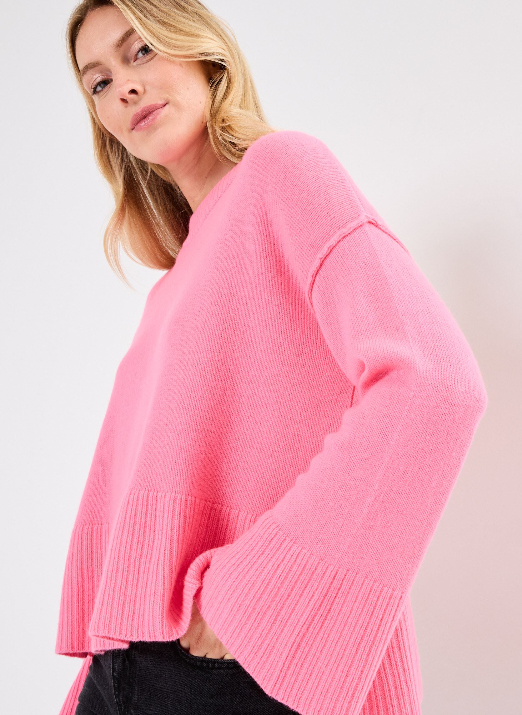 Pulls PW2411 PULL femme rose Five Jeans Pulls PW2411 PULL femme rose FLASH PINK