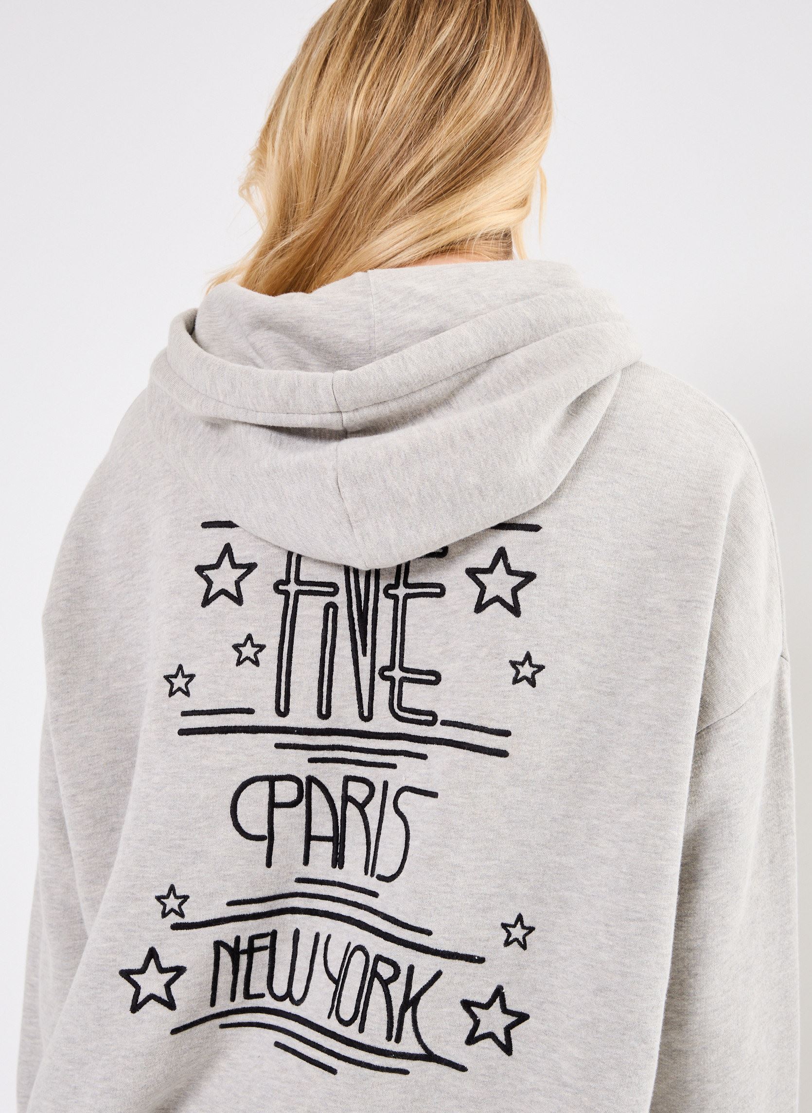 Sweats à capuche SWH2406 SWEAT femme gris Five Jeans Sweats à capuche SWH2406 SWEAT femme gris MOTTLED GREY