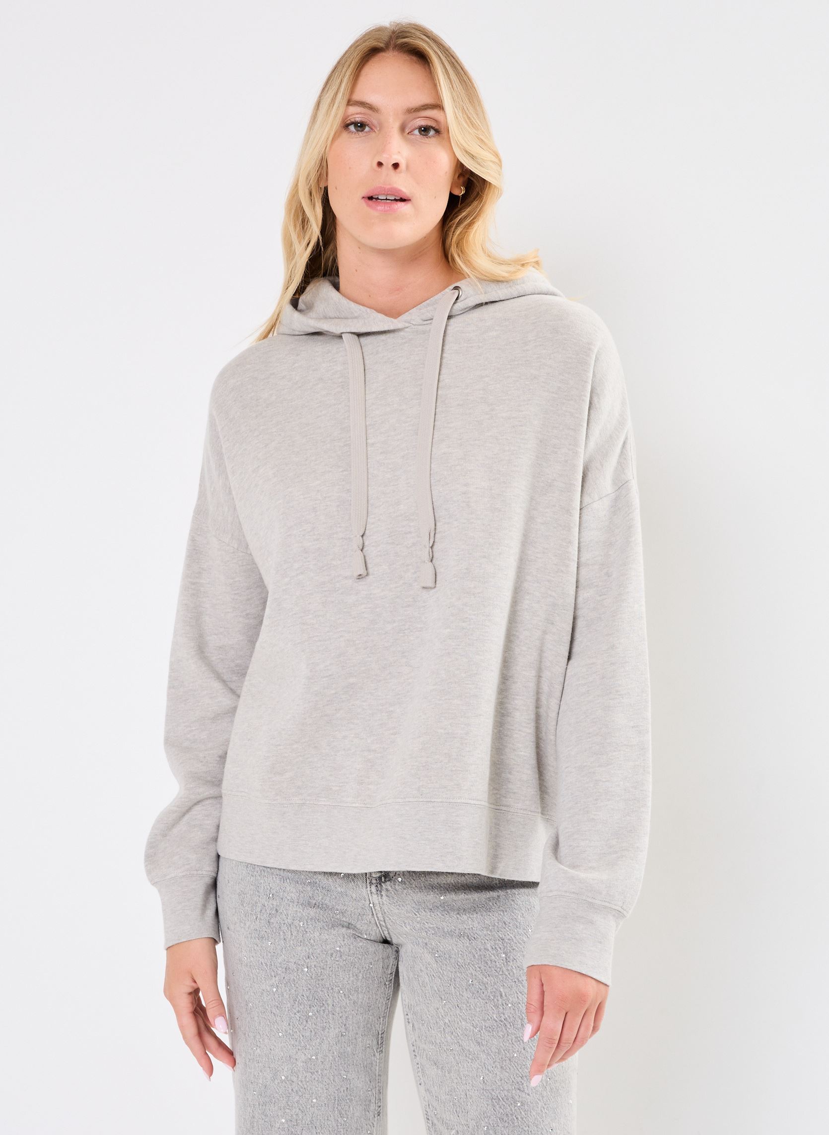 Sweats à capuche SWH2406 SWEAT femme gris Five Jeans Sweats à capuche SWH2406 SWEAT femme gris MOTTLED GREY