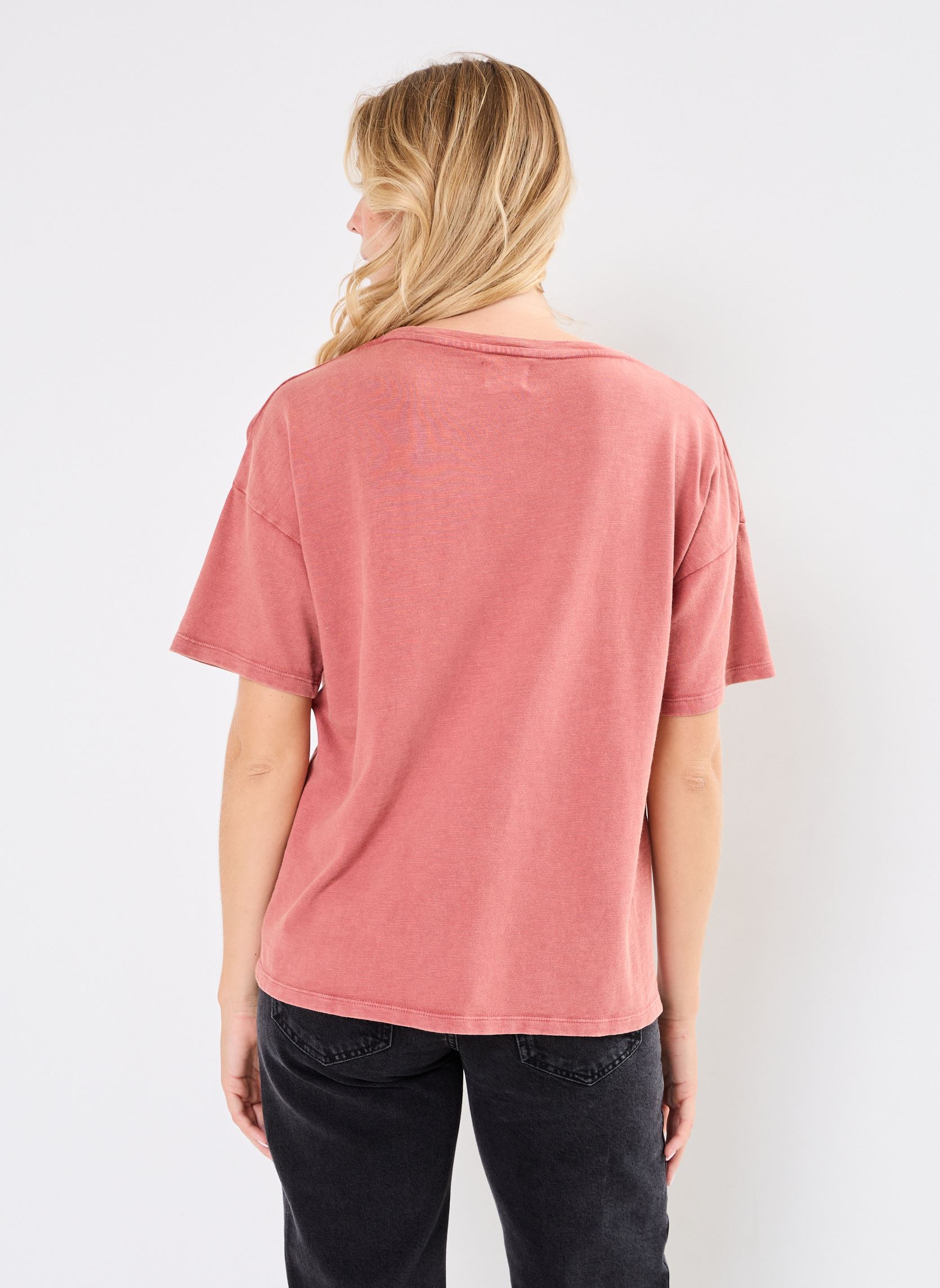 Camisetas de manga corta TSH2402 TEE SHIRT mujer rosa Five Jeans Camisetas de manga corta TSH2402 TEE SHIRT mujer rosa OLD PINK/SKY