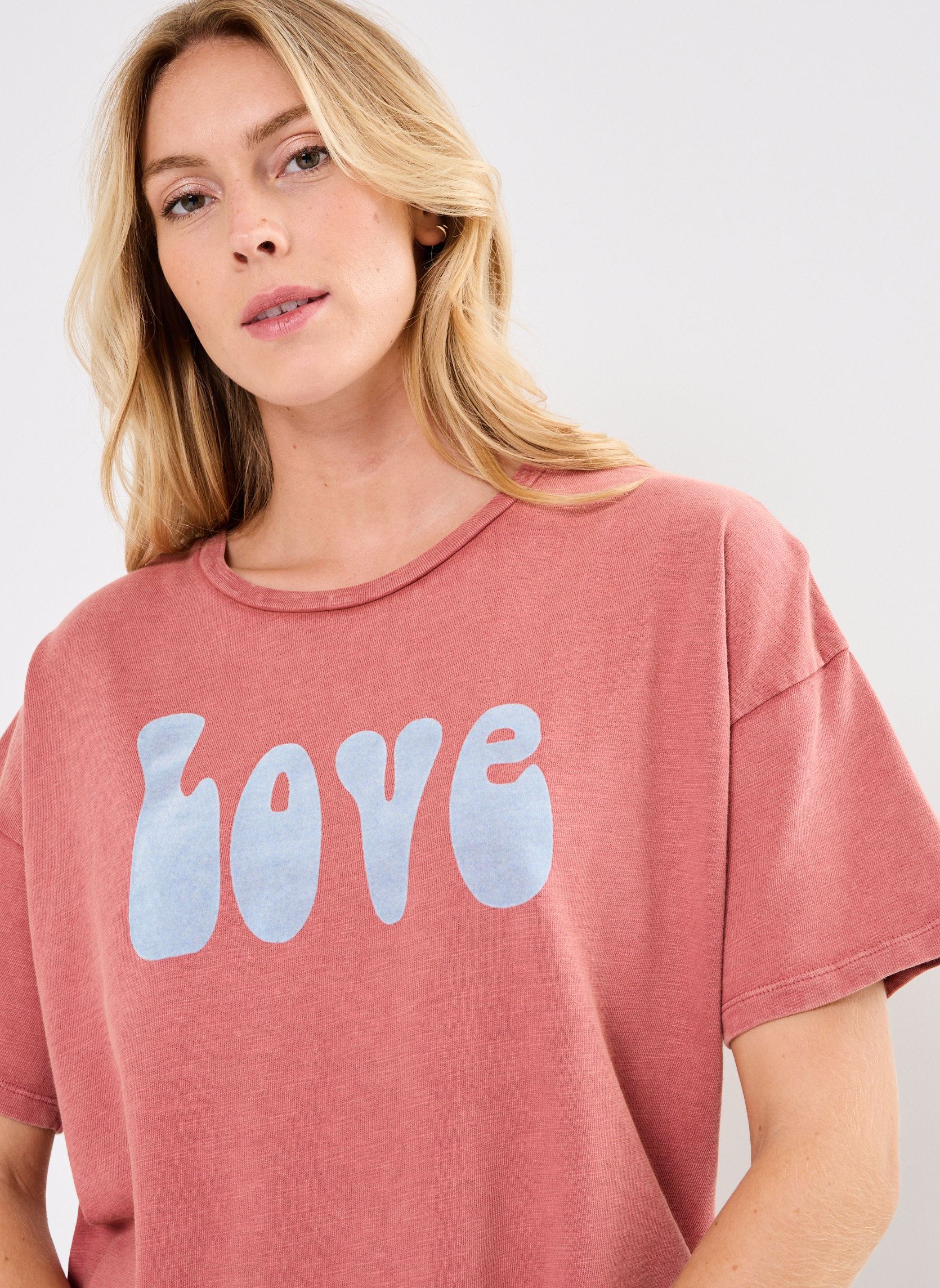 Camisetas de manga corta TSH2402 TEE SHIRT mujer rosa Five Jeans Camisetas de manga corta TSH2402 TEE SHIRT mujer rosa OLD PINK/SKY