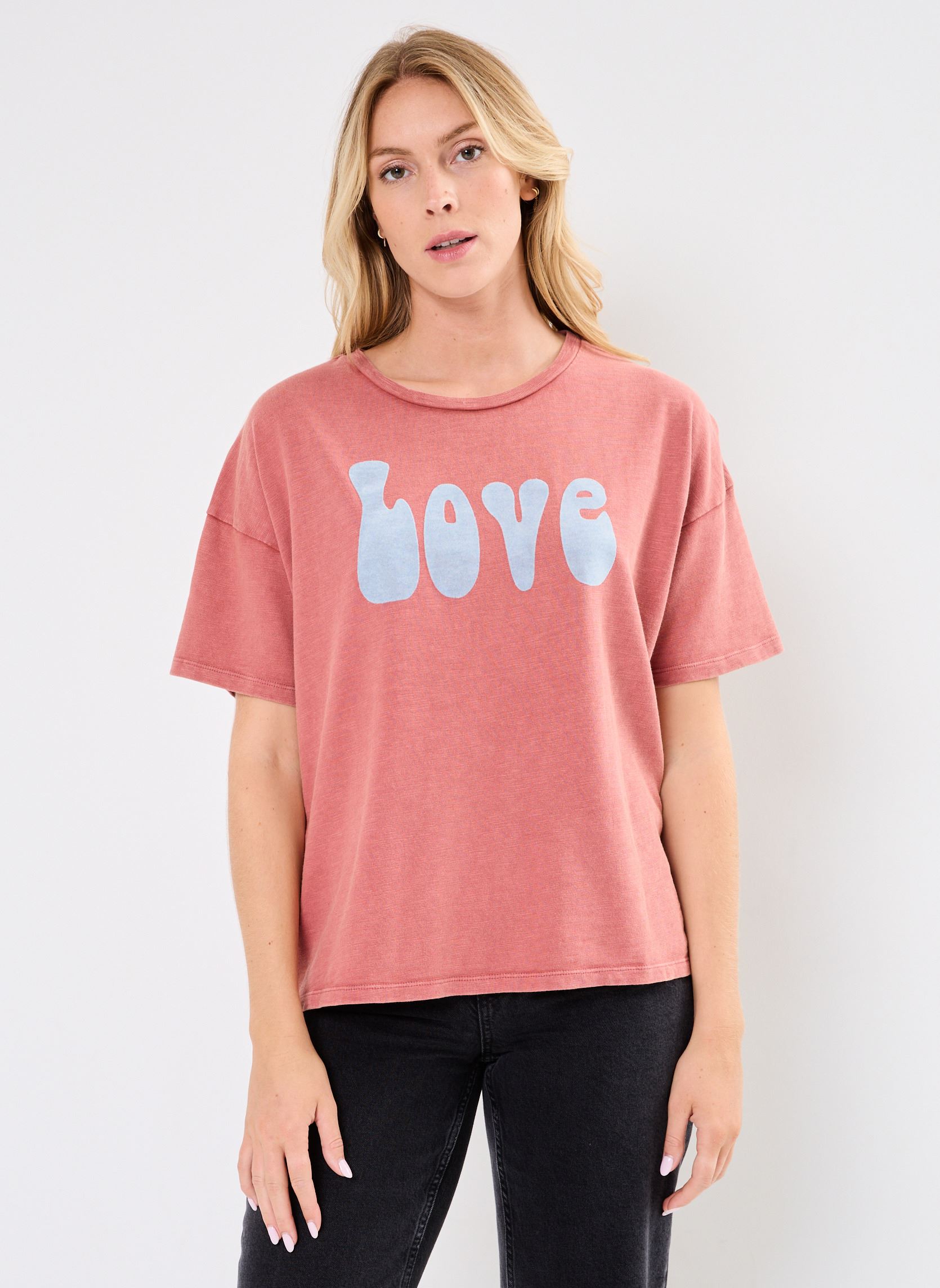 Camisetas de manga corta TSH2402 TEE SHIRT mujer rosa Five Jeans Camisetas de manga corta TSH2402 TEE SHIRT mujer rosa OLD PINK/SKY