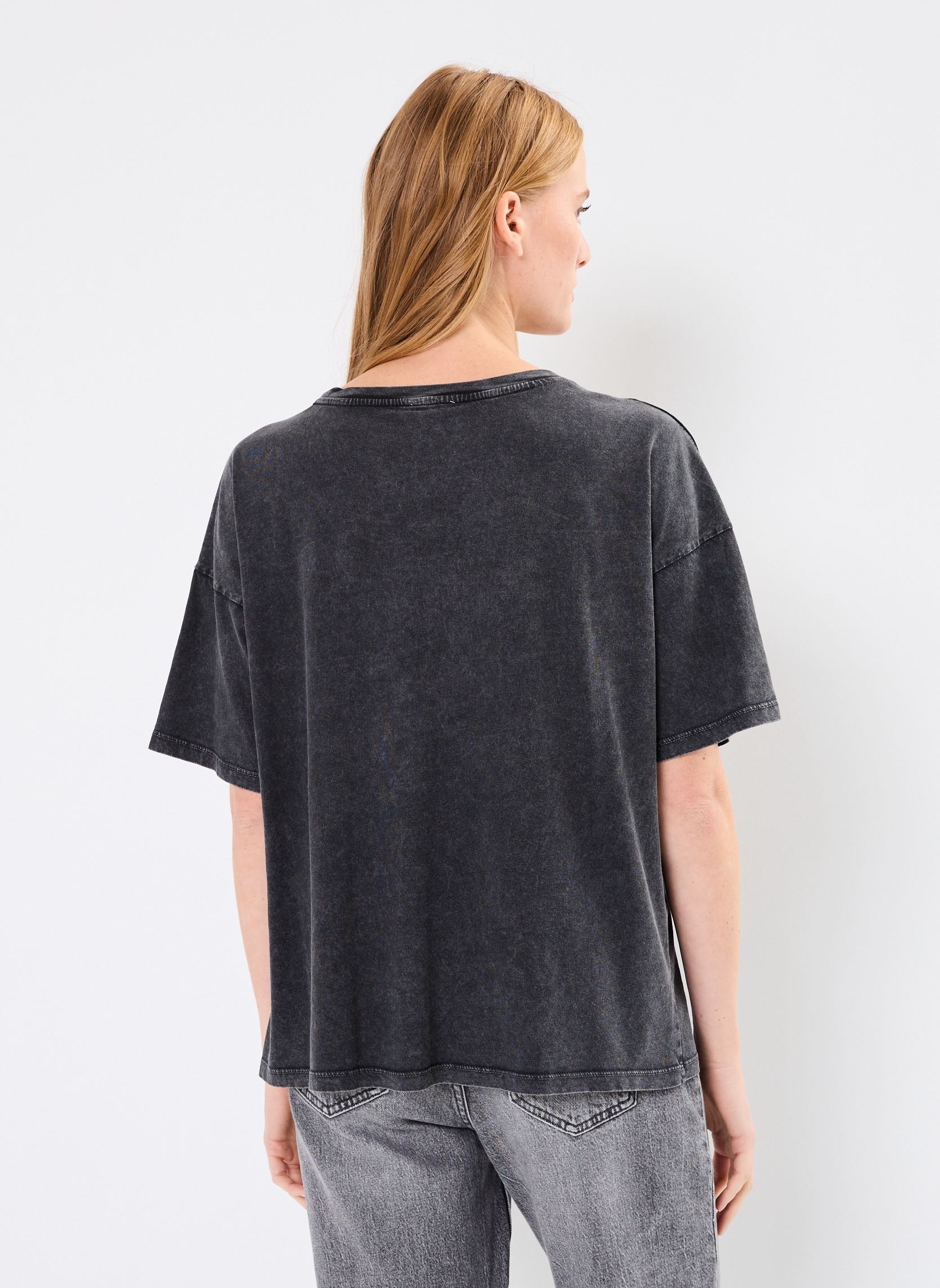 Camisetas de manga corta TSH2408 TEE SHIRT mujer gris Five Jeans Camisetas de manga corta TSH2408 TEE SHIRT mujer gris STEEL